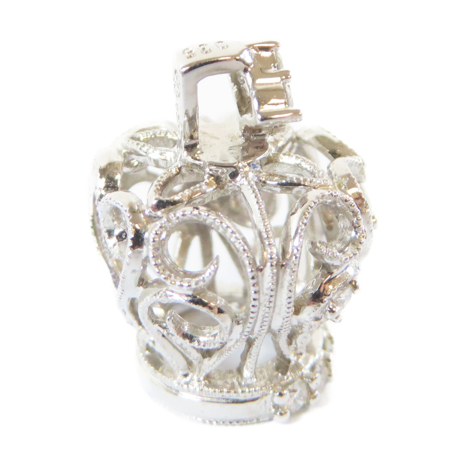 JEWELRY 【激減優惠】18K白金Crown Top0.35ct鑽石吊墜