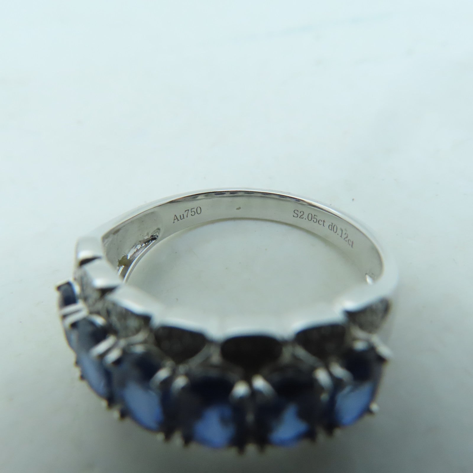 JEWELRY **【激減優惠】18K白金Sapphire Diamond Ring 2.05ct藍寶石/0.12ct鑽石戒指US#5.5