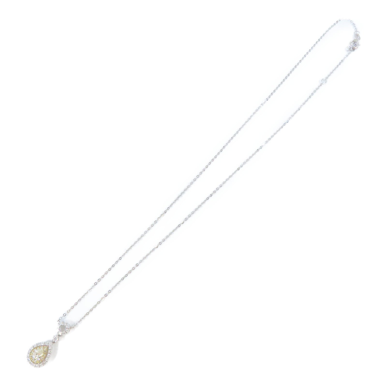 JEWELRY 【激減優惠】18K白金Diamond Pendant Necklace 0.220ct/0.43ct鑽石項鍊#42cm
