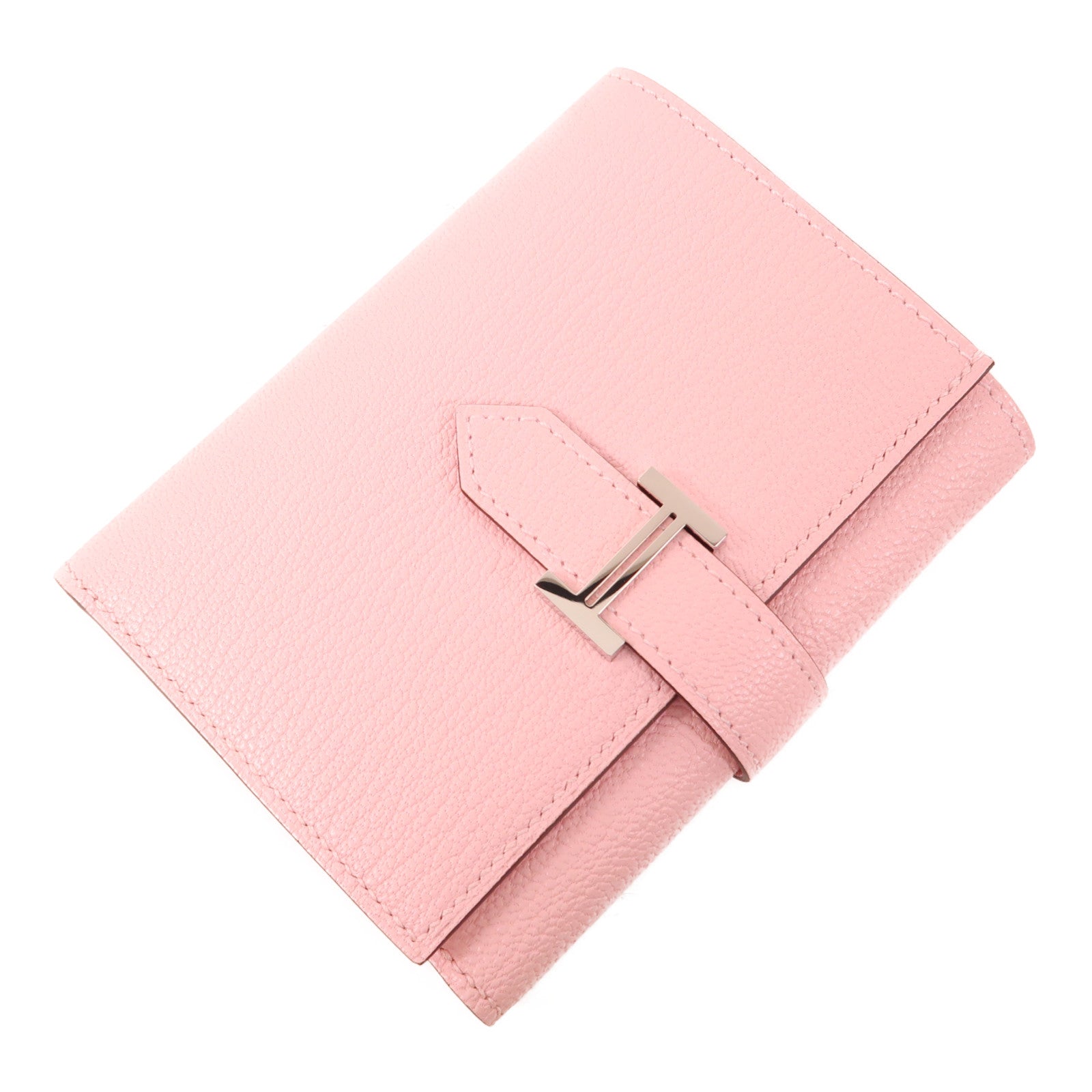 HERMES Evercolor皮革Bearn Wallet銀扣錢包