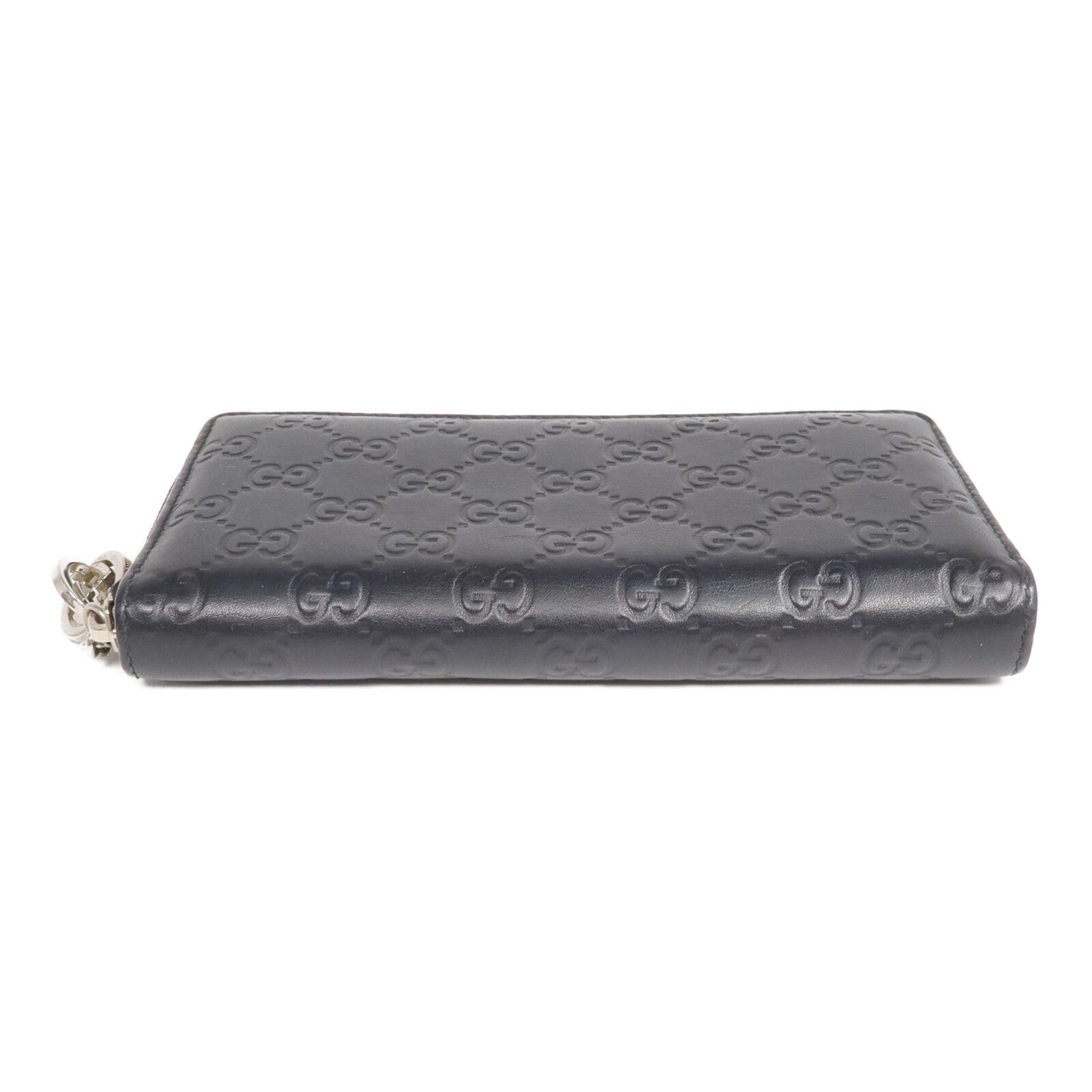 GUCCI 牛皮皮革Zipper Long Wallet銀扣長錢包