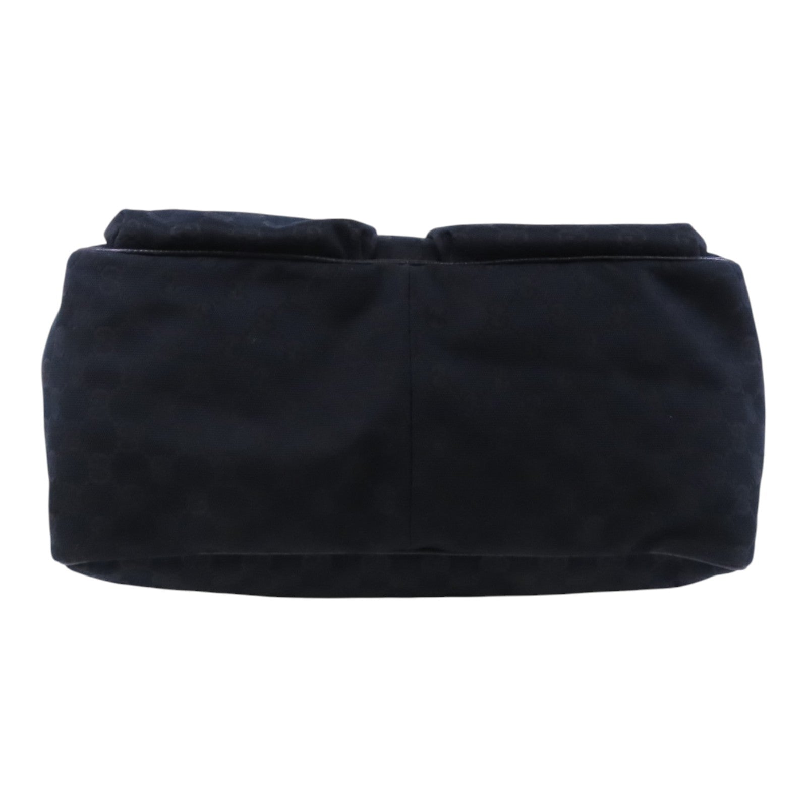 GUCCI GG帆布Tote Bag銀扣肩背袋