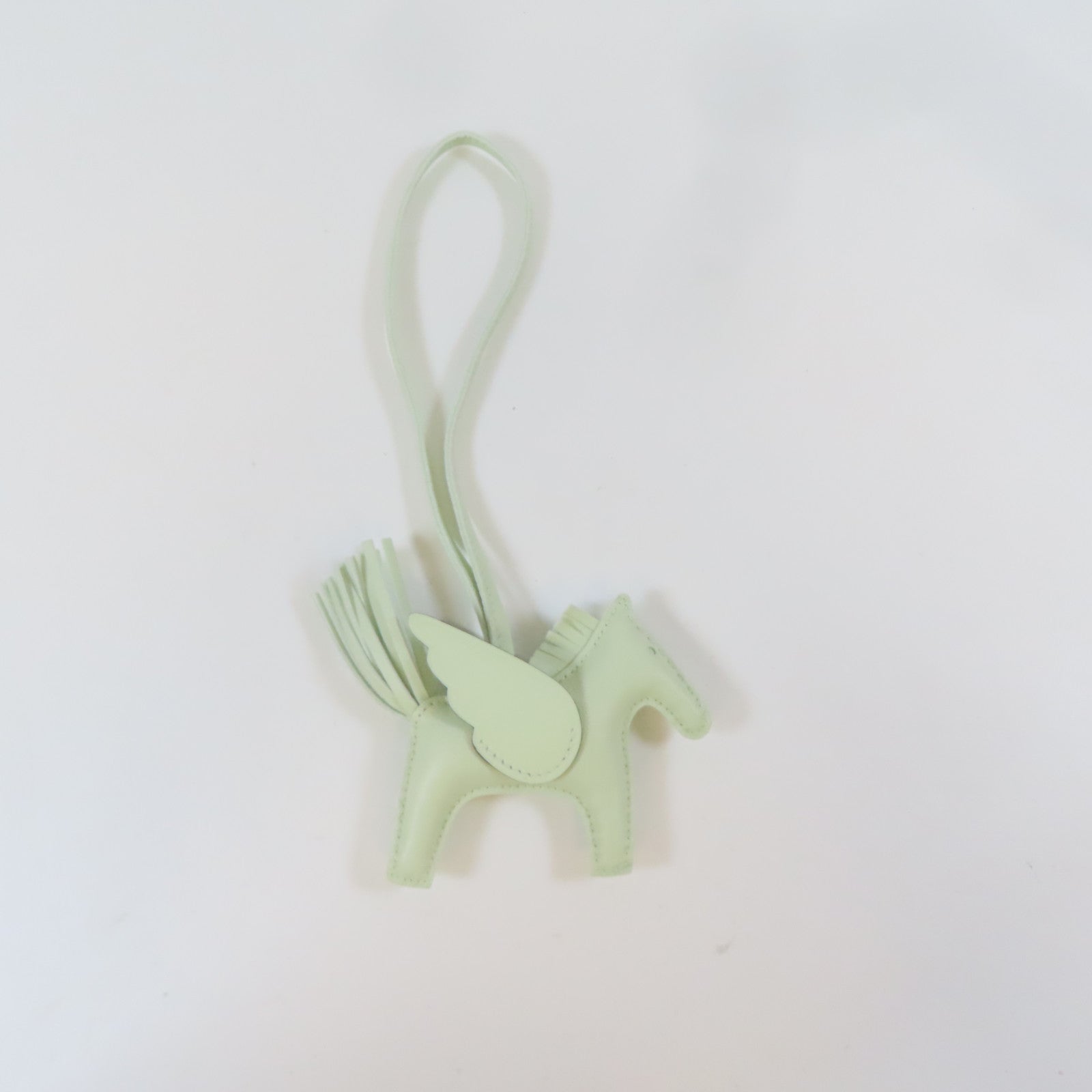 HERMES Swift皮革Rodeo Pegase PM掛飾Vert Fizz/淺綠色