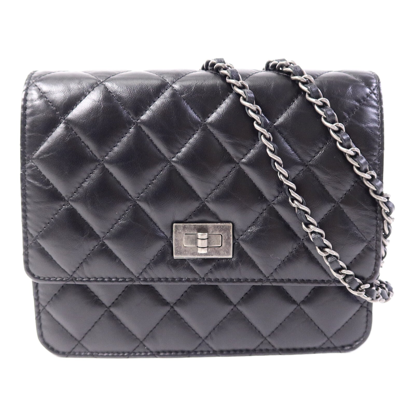 CHANEL 牛皮皮革2.55 Reissue鏈帶肩背袋