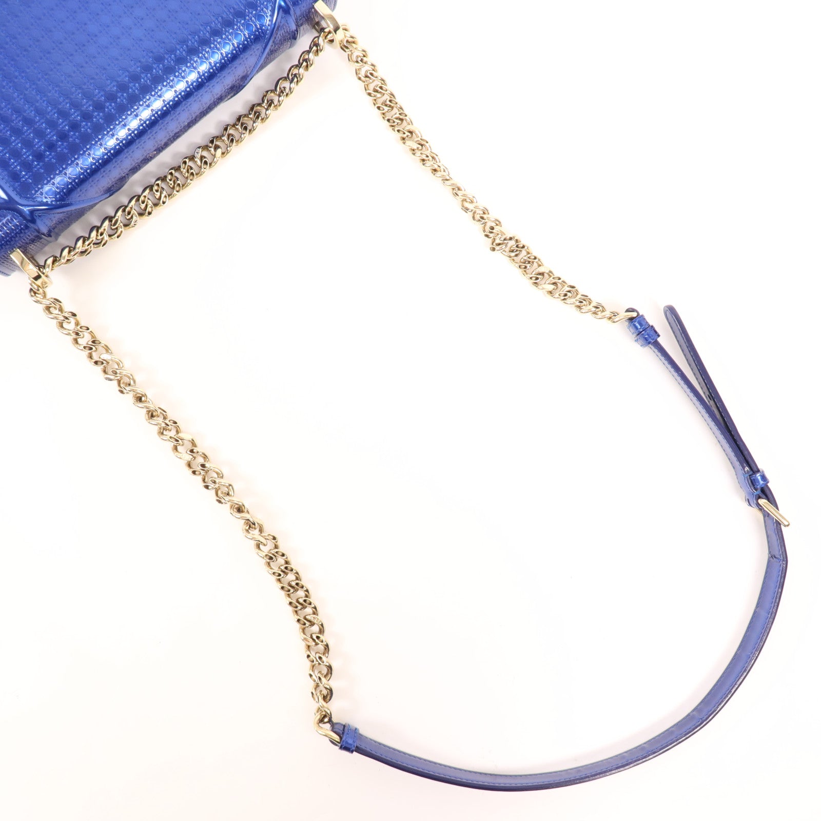 Dior 漆皮皮革Diorama金扣鏈帶肩背袋