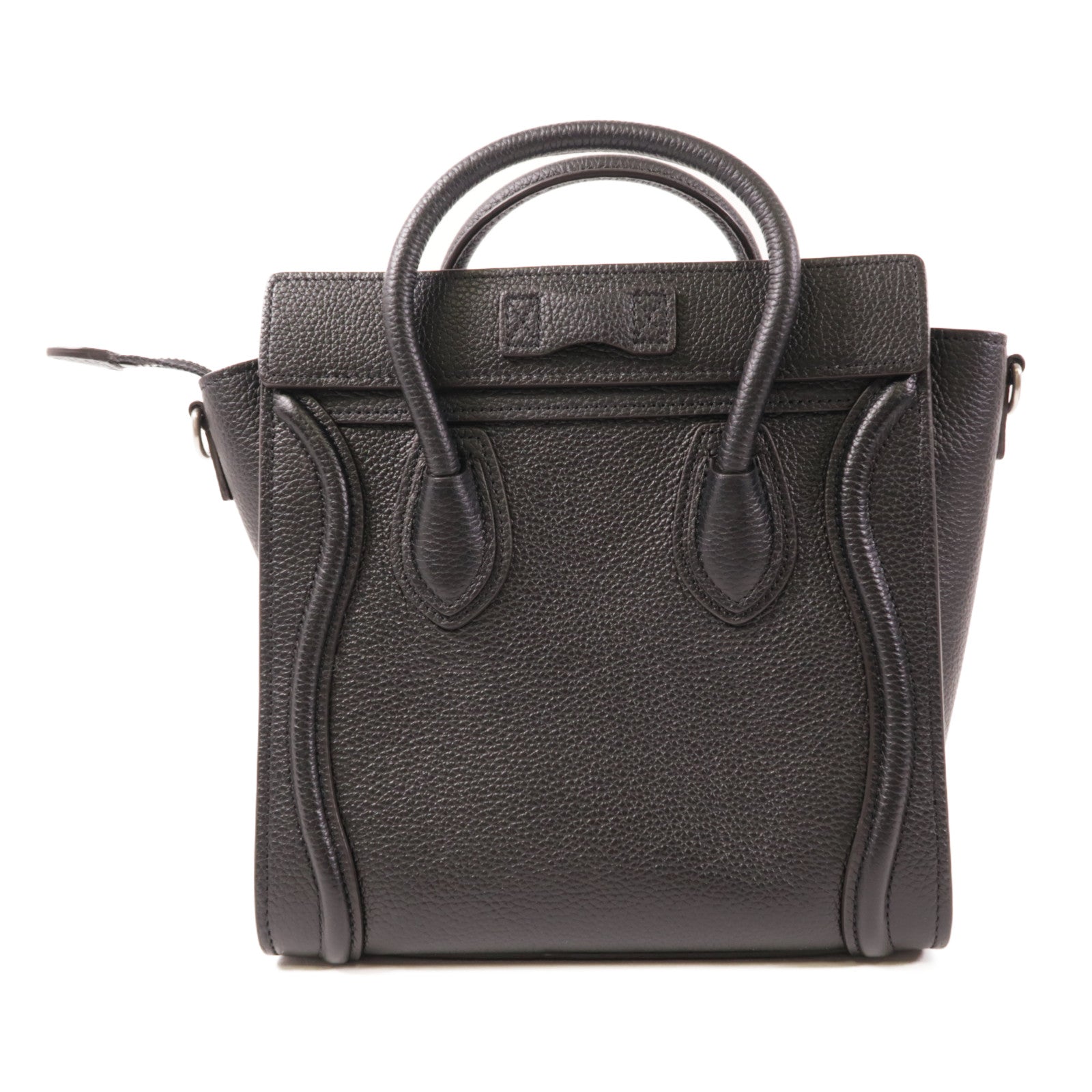 CELINE 牛皮皮革Nano Luggage銀扣手挽肩背兩用袋