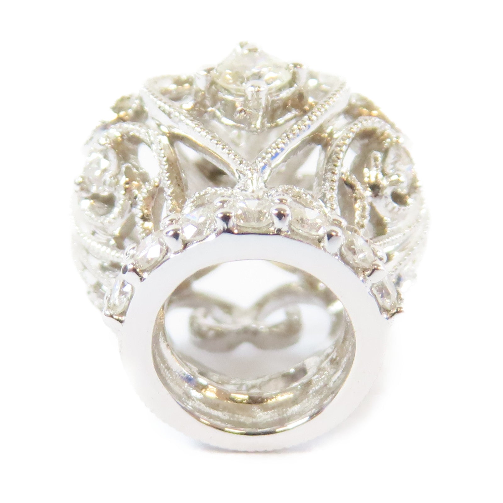 JEWELRY 【激減優惠】18K白金Crown Top0.35ct鑽石吊墜