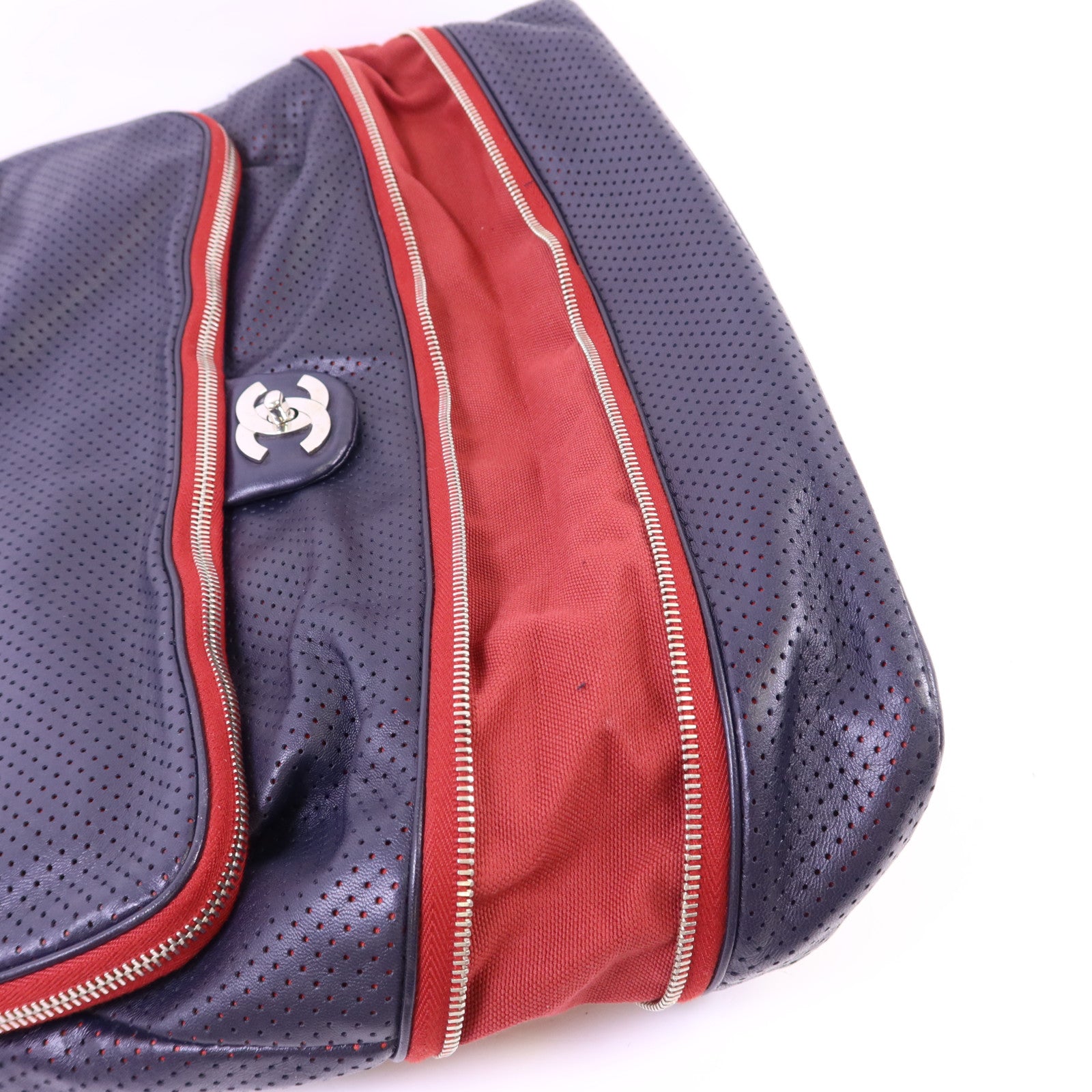 CHANEL 羊皮皮革Shoulder Bag銀扣鏈帶肩背袋