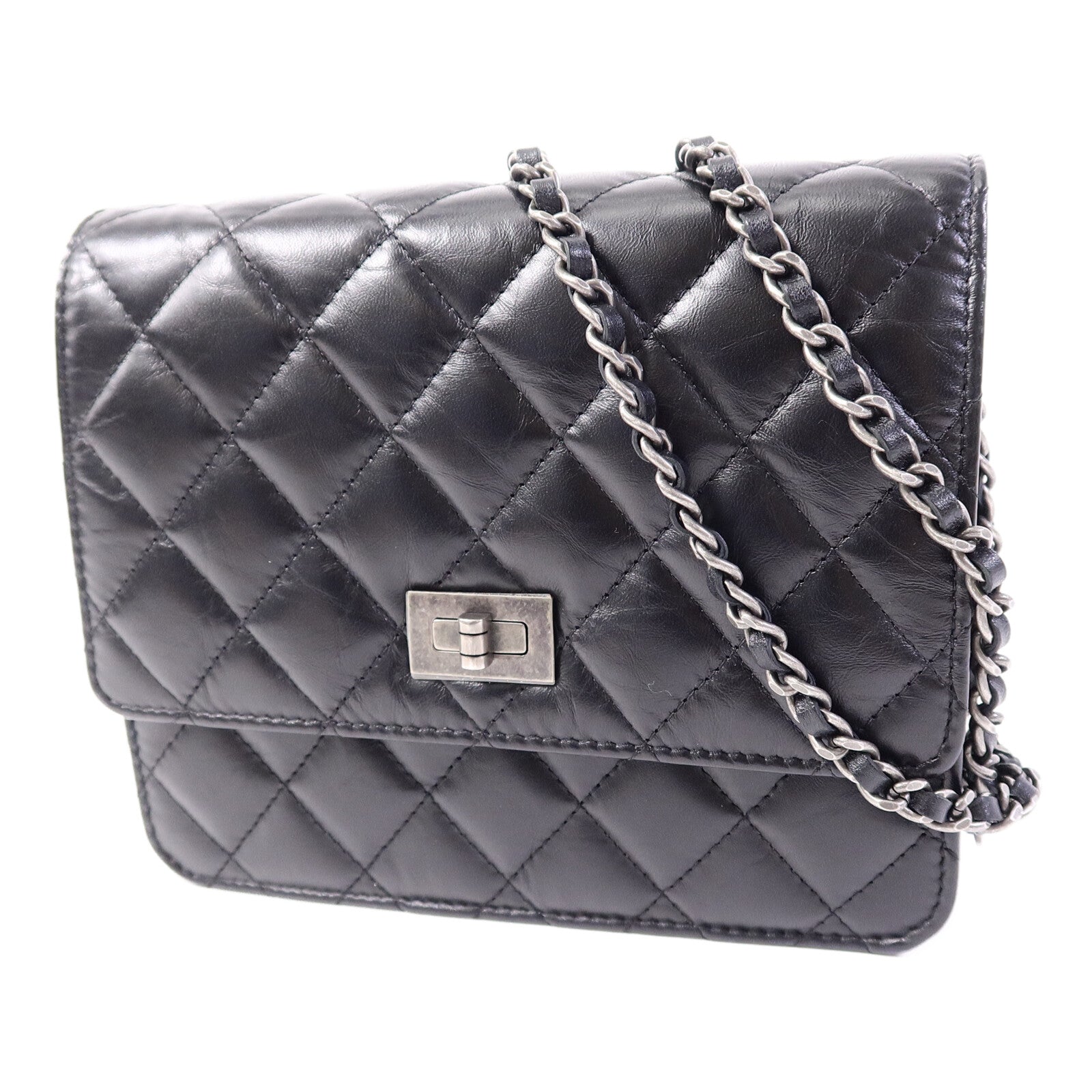 CHANEL 牛皮皮革2.55 Reissue鏈帶肩背袋