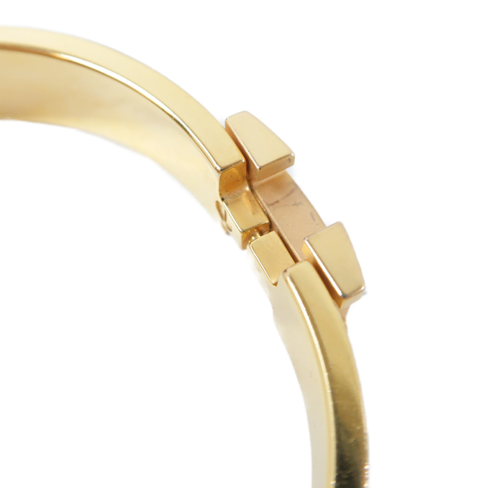 HERMES 琺瑯/金屬Clic H Panoplie Equestre Bracelet金扣手鐲粉紅色/多色