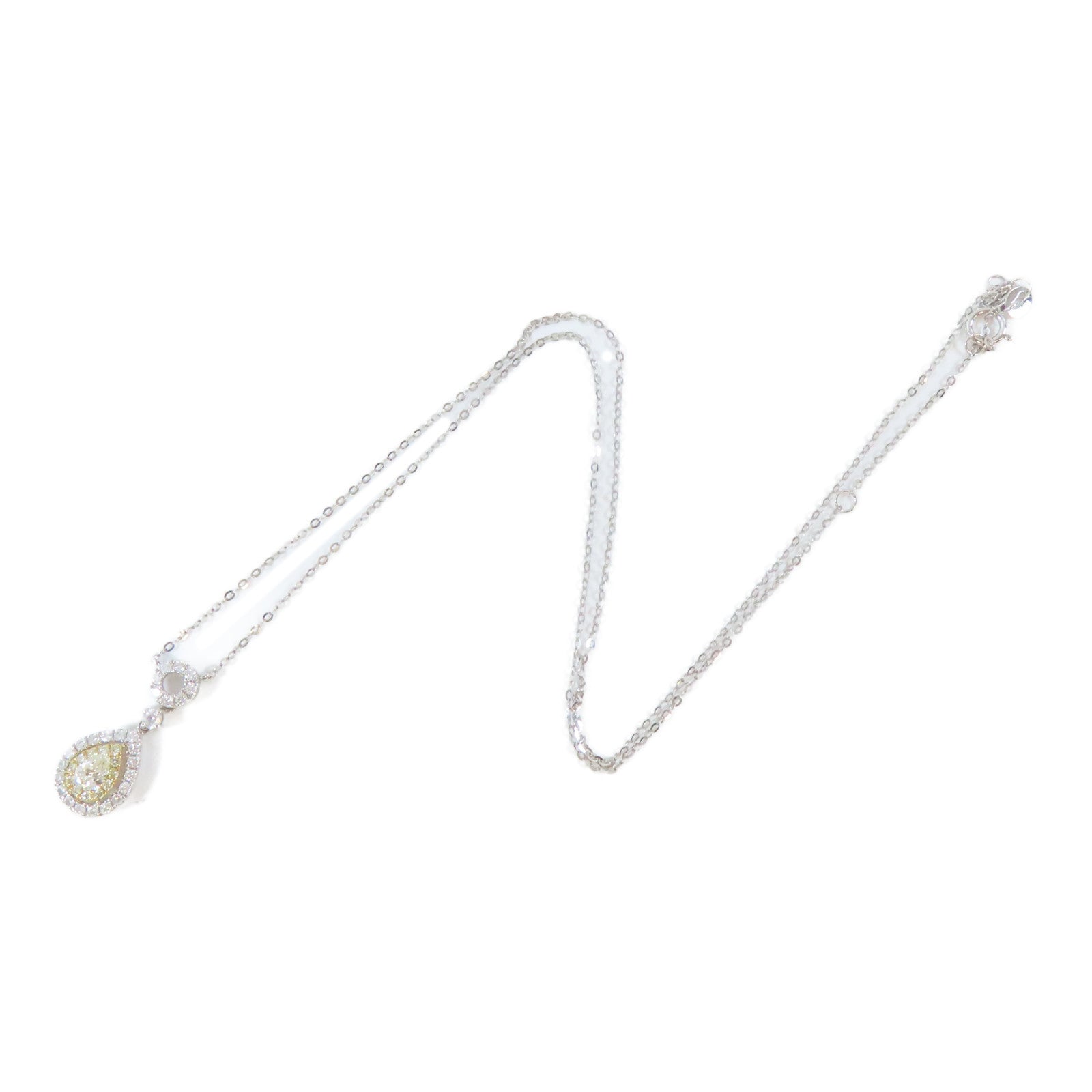 JEWELRY 【激減優惠】18K白金Diamond Pendant Necklace 0.220ct/0.43ct鑽石項鍊#42cm