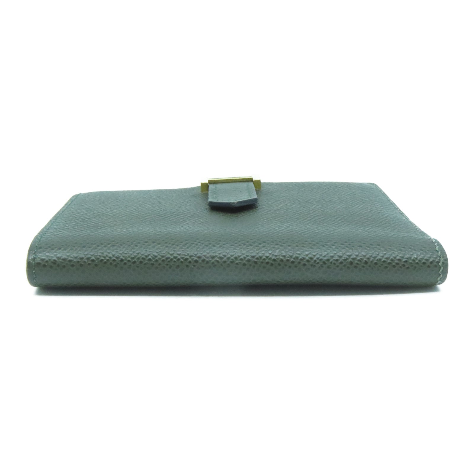 HERMES 【激減優惠】Epsom皮革Bearn Compact Wallet金扣錢包Canopee叢林綠色
