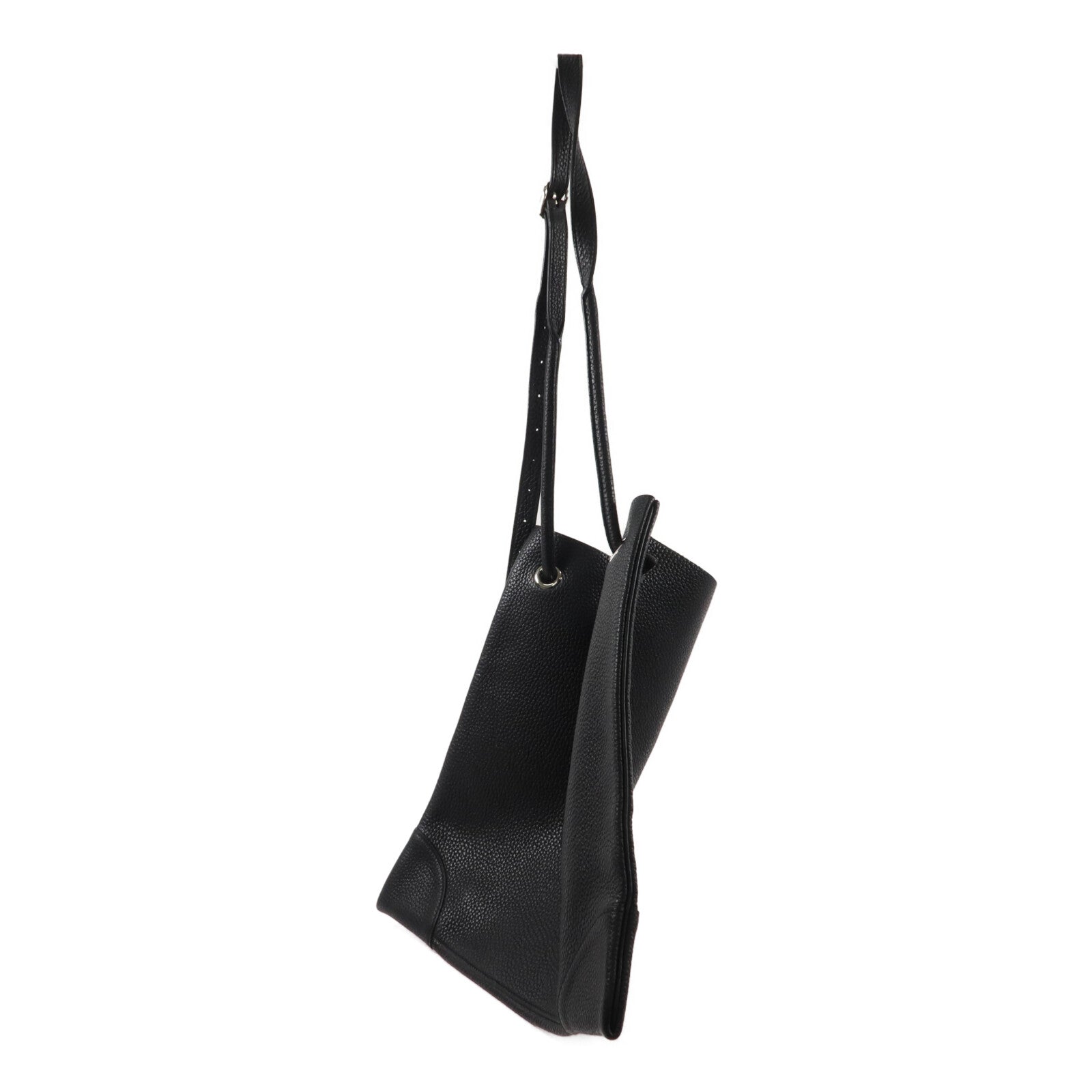 HERMES Clemence皮革Silky City肩背袋Noir