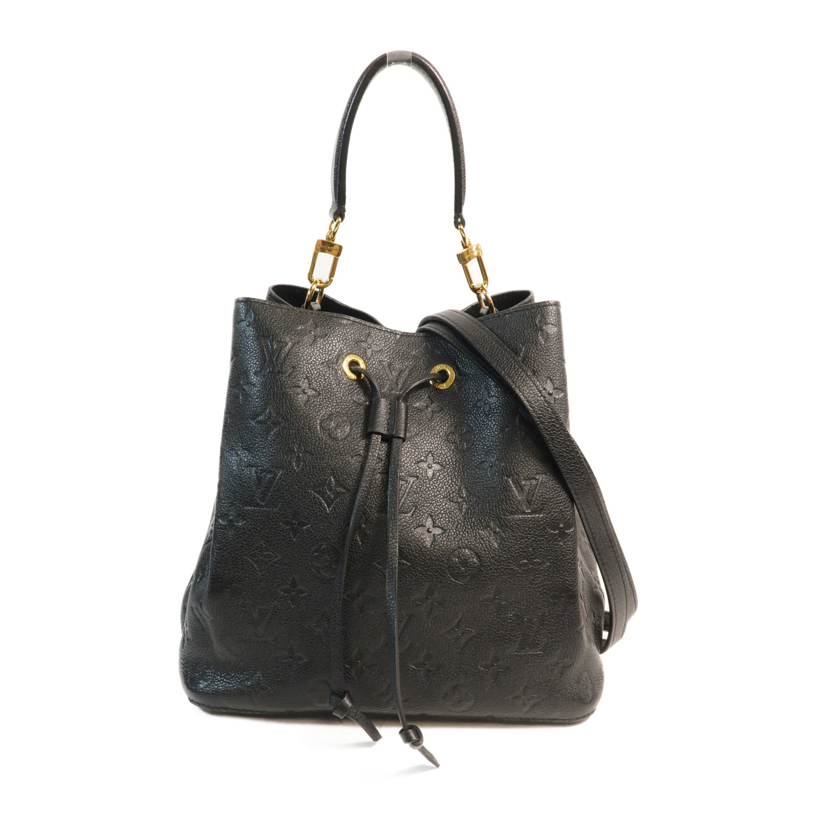 LOUIS VUITTON Monogram Empreinte Neo Noe MM金扣手挽肩背兩用袋