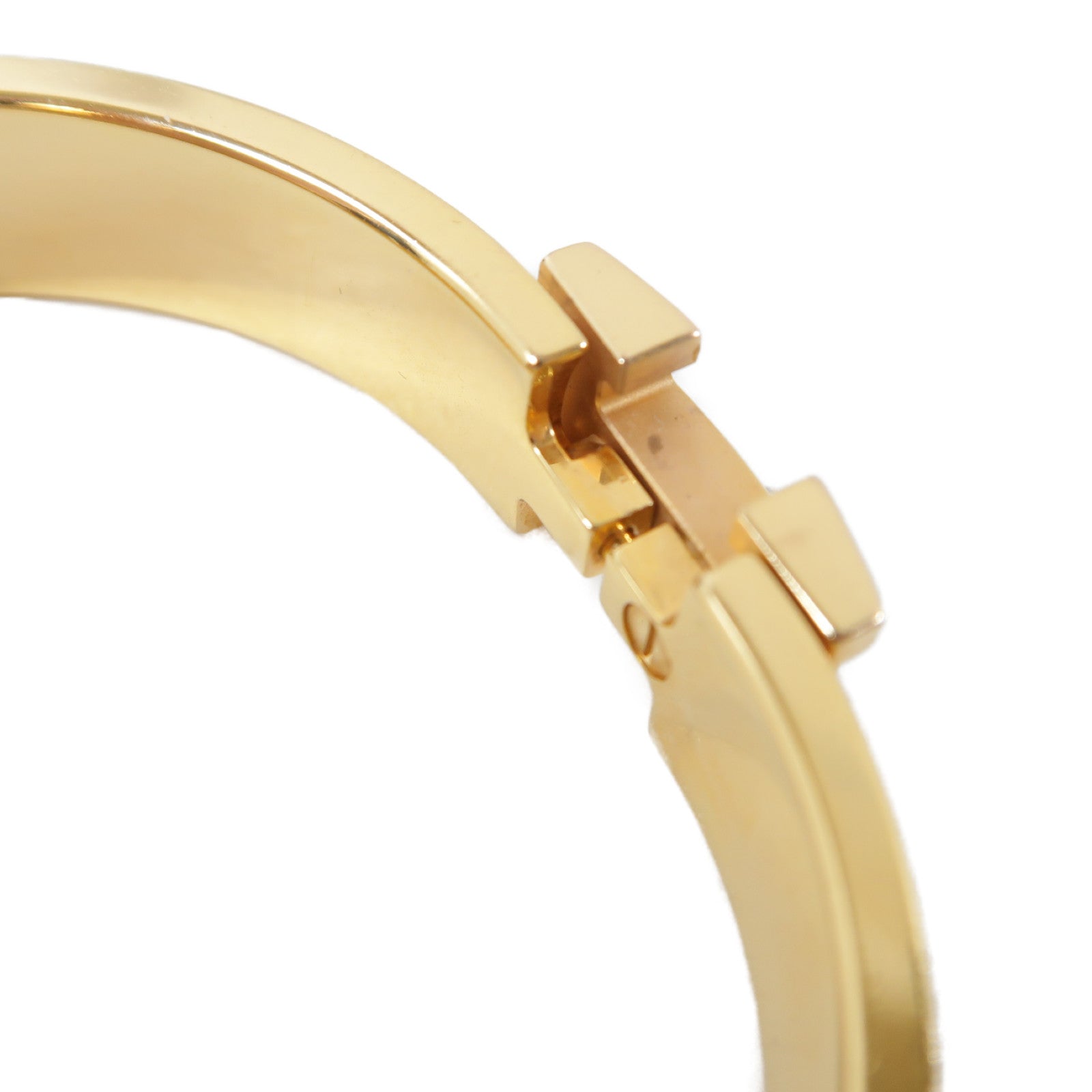 HERMES 琺瑯/金屬Clic H Panoplie Equestre Bracelet金扣手鐲粉紅色/多色