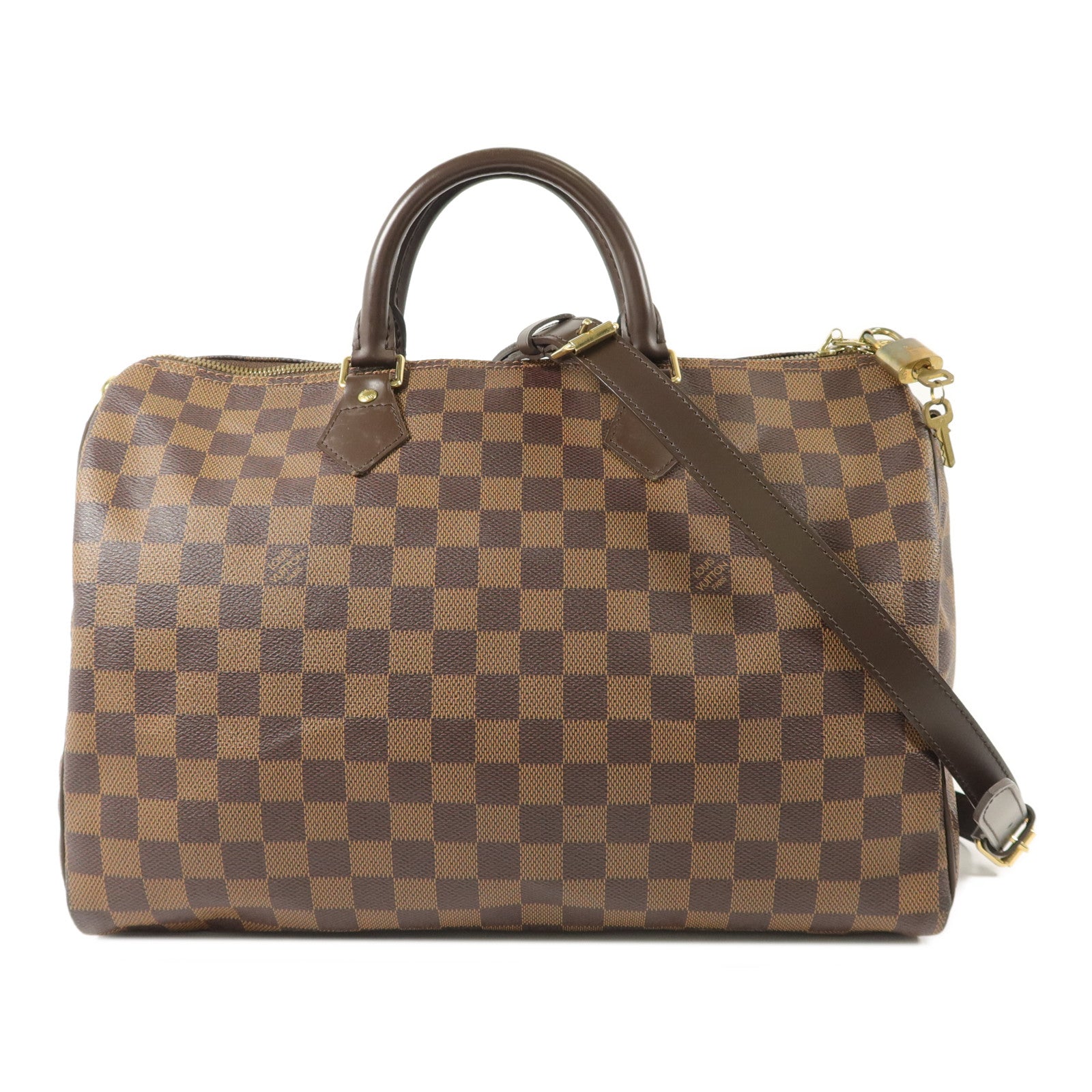LOUIS VUITTON Damier Speedy Bandouliere 35手挽肩背兩用袋