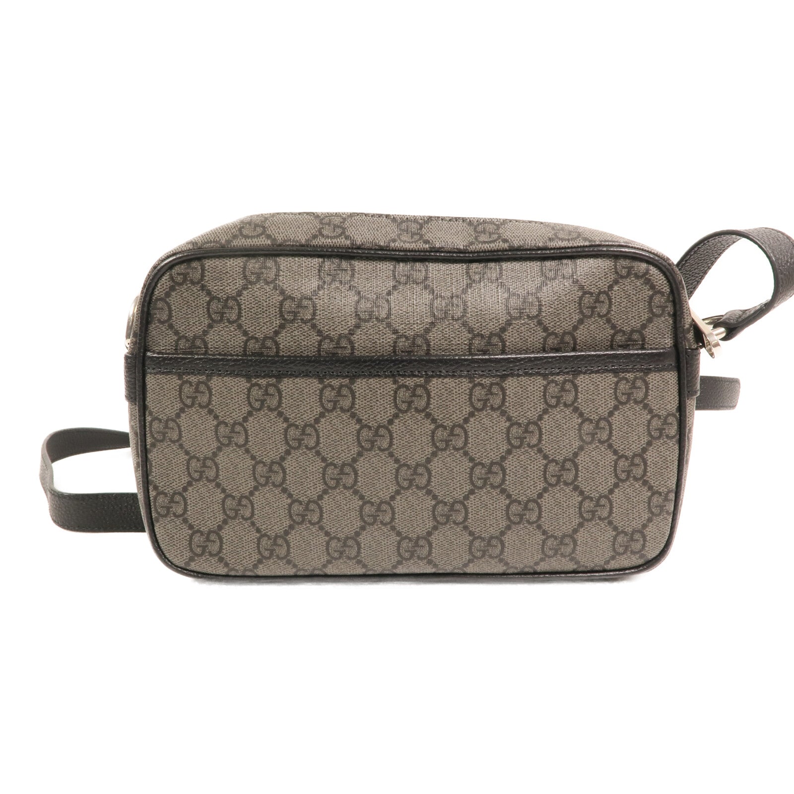 GUCCI 塗層帆布Shoulder Bag銀扣肩背袋