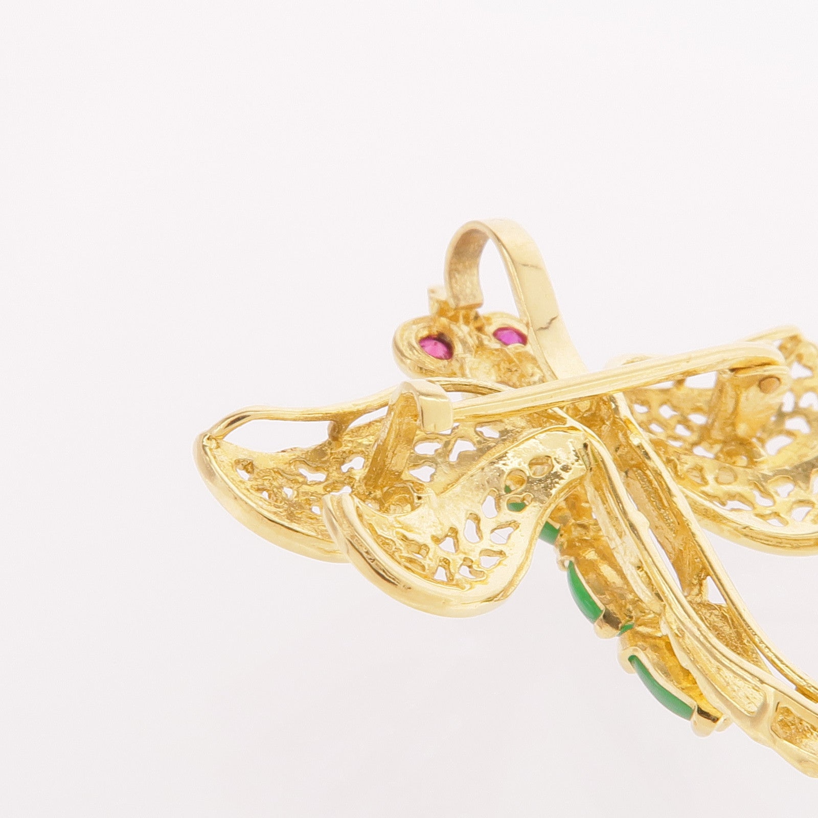 JEWELRY 18K黃金Jade Brooch翡翠胸針