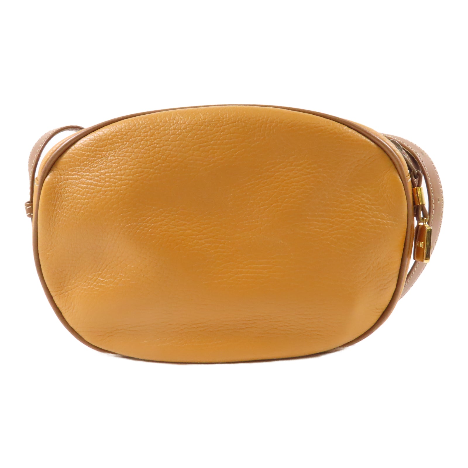 LOEWE 牛皮皮革Vintage Shoulder Bag金扣肩背袋啡色