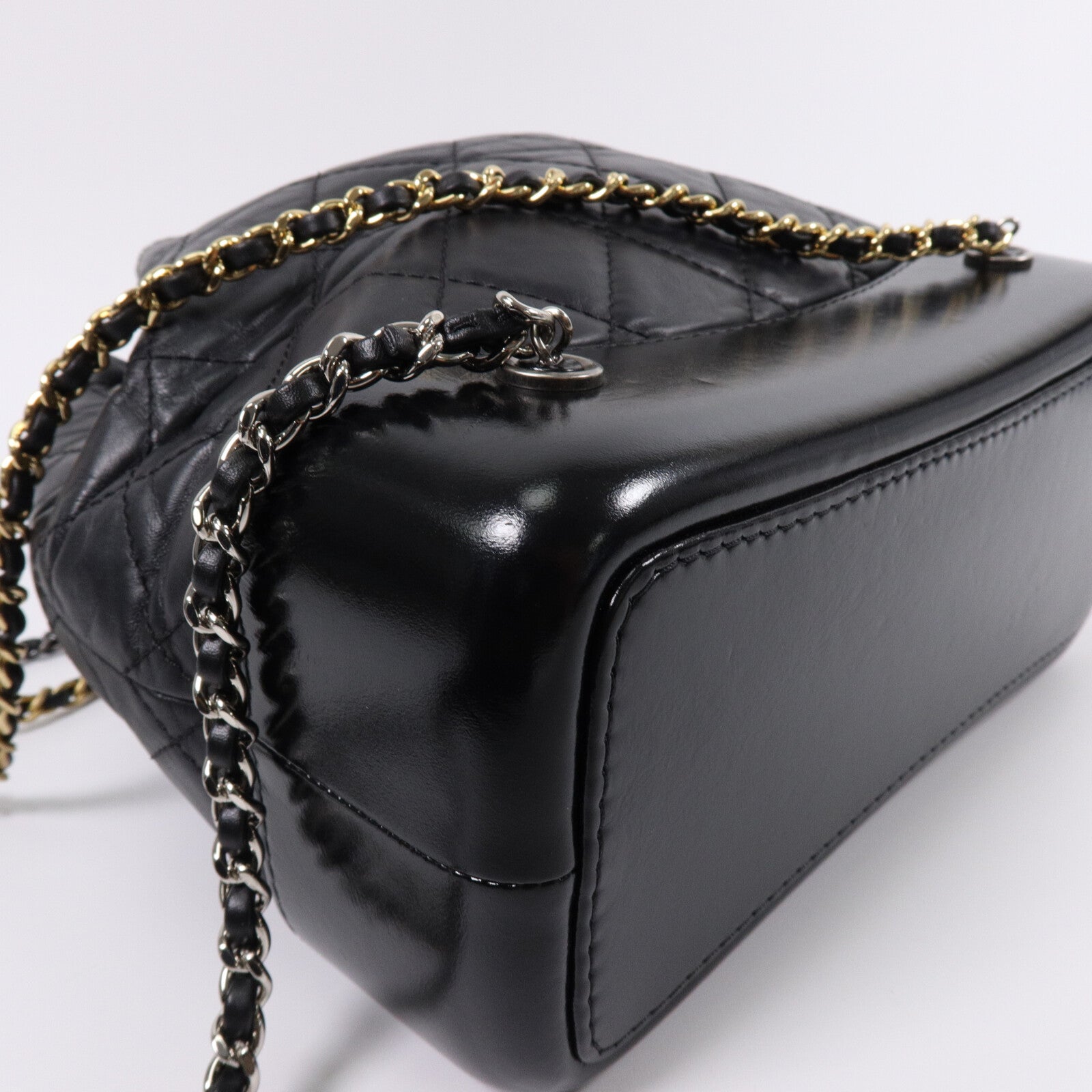CHANEL 牛皮皮革Grabrielle Backpack鏈帶背包