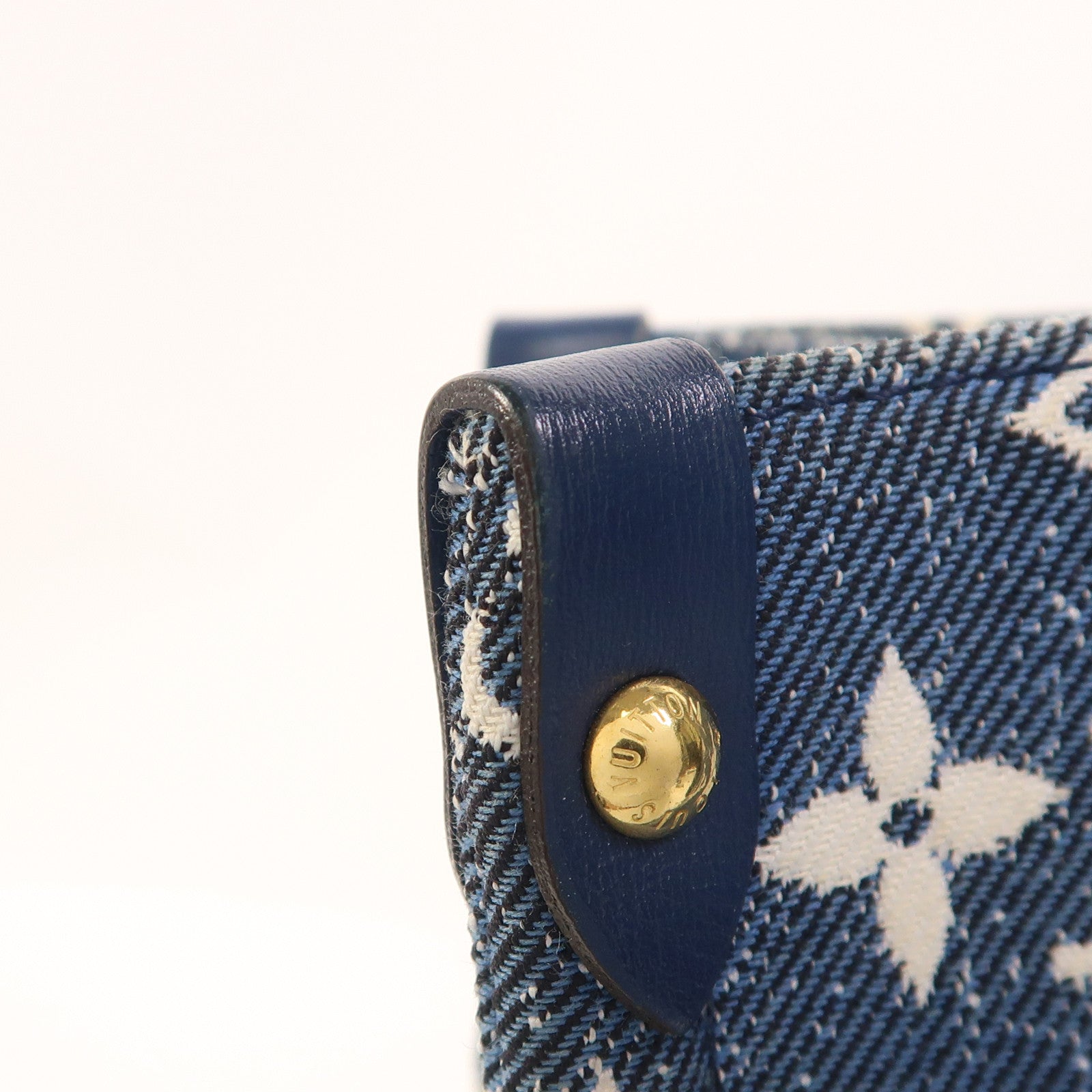 LOUIS VUITTON Monogram Denim On The Go MM金扣手挽肩背兩用袋