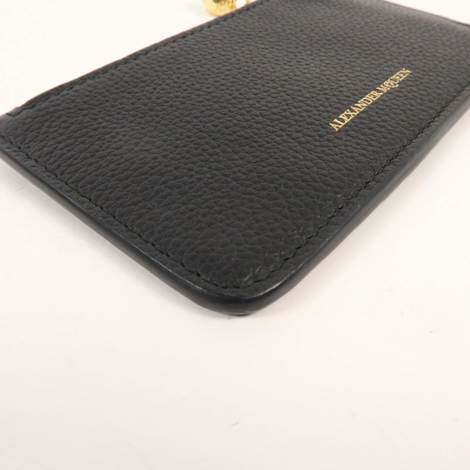 Alexander McQueen 牛皮皮革Card Case金扣卡片套