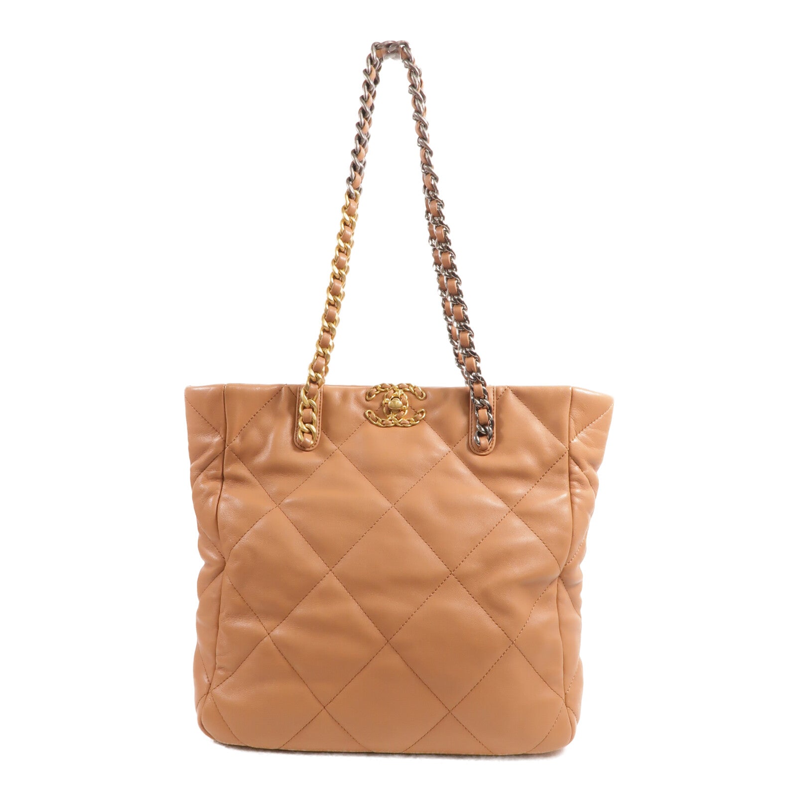 CHANEL 羊皮皮革C19 Tote Bag肩背袋