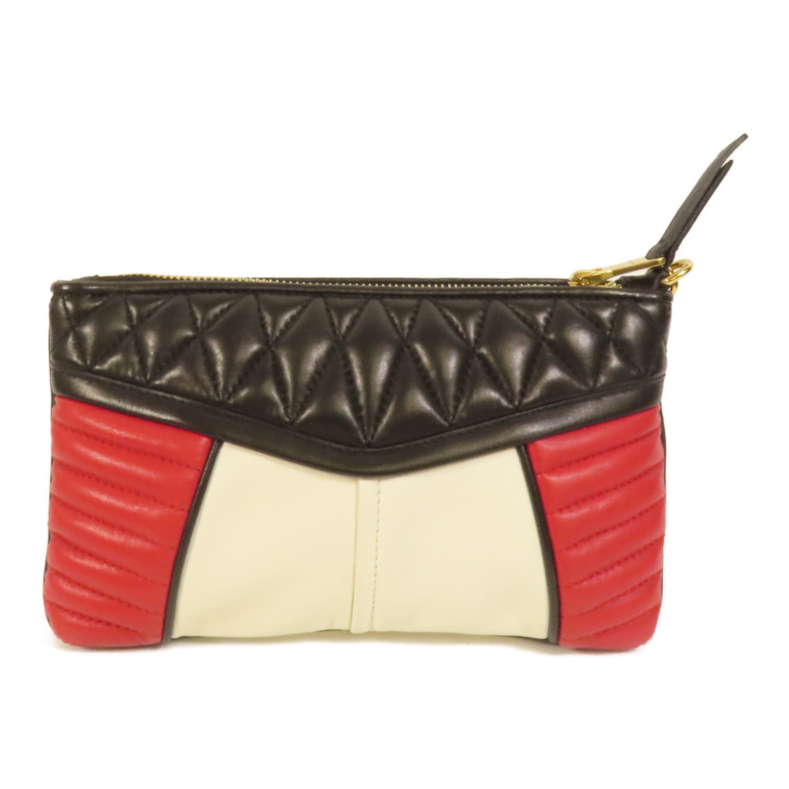 Miu Miu 羊皮皮革Pouch金扣手拿包