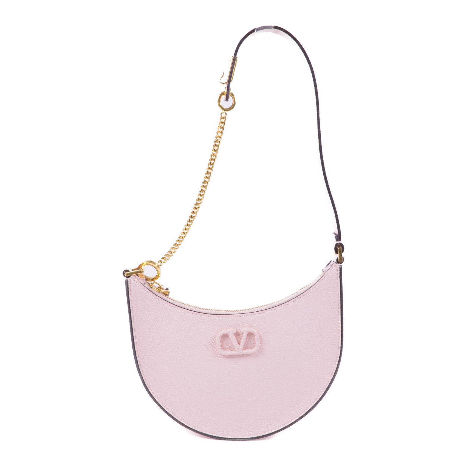 Valentino 皮革VLogo Signature Hobo Bag金扣肩背袋