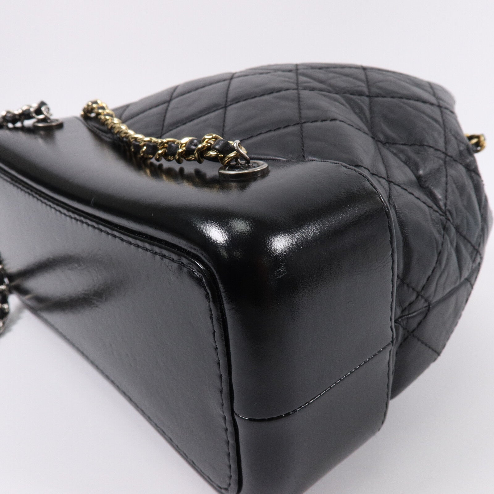 CHANEL 牛皮皮革Grabrielle Backpack鏈帶背包