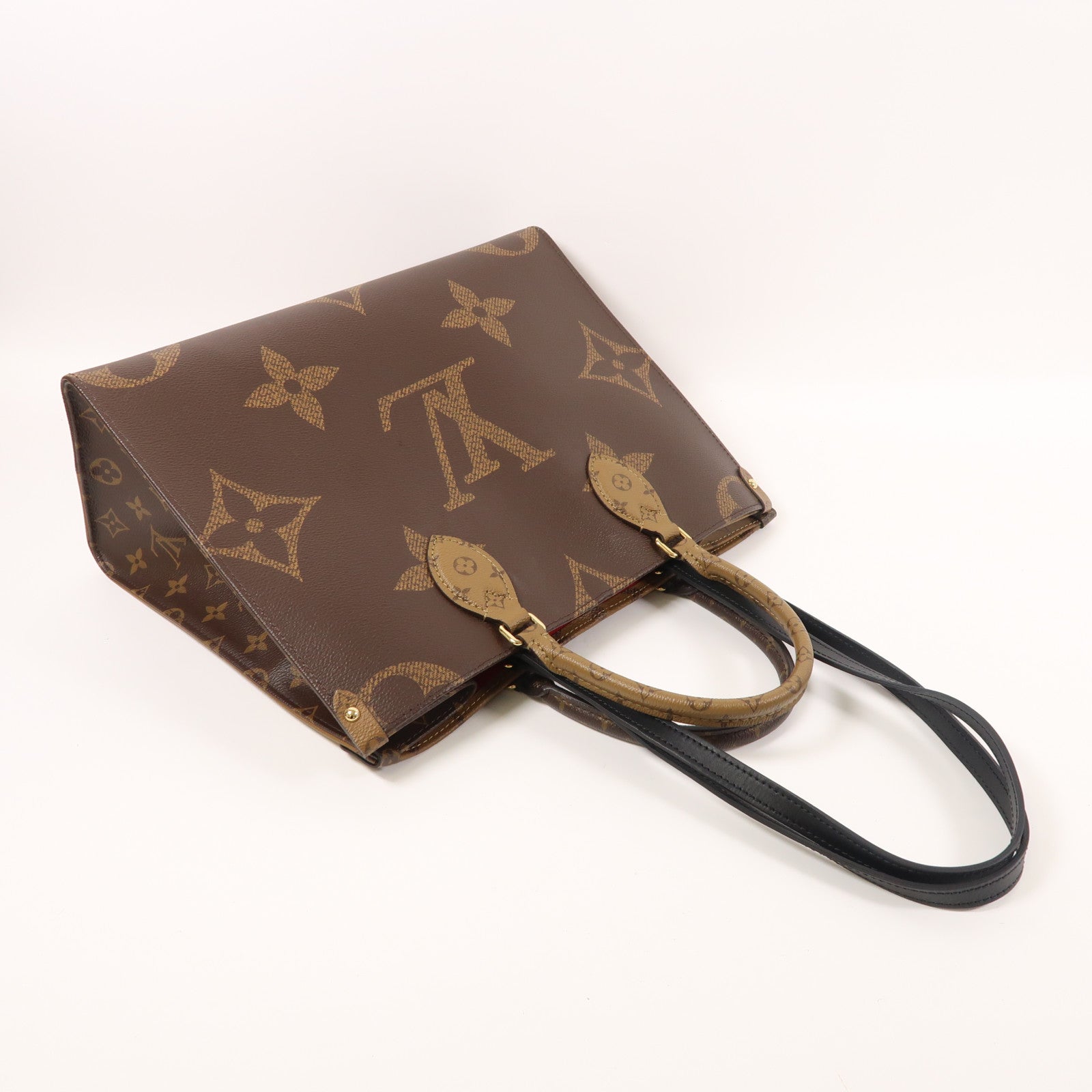LOUIS VUITTON LV GHW On The Go MM 2 Way Bag M45321 Monogram Giant Brown