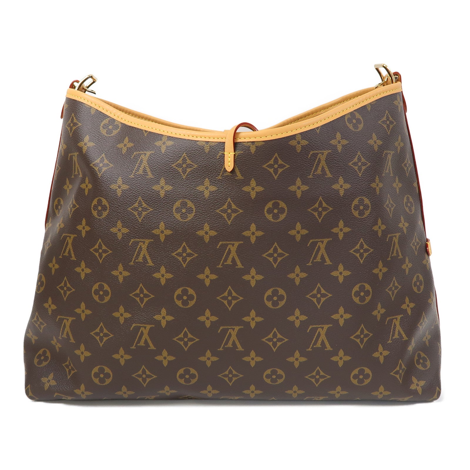 LOUIS VUITTON Monogram CarryAll MM金扣肩背袋啡色