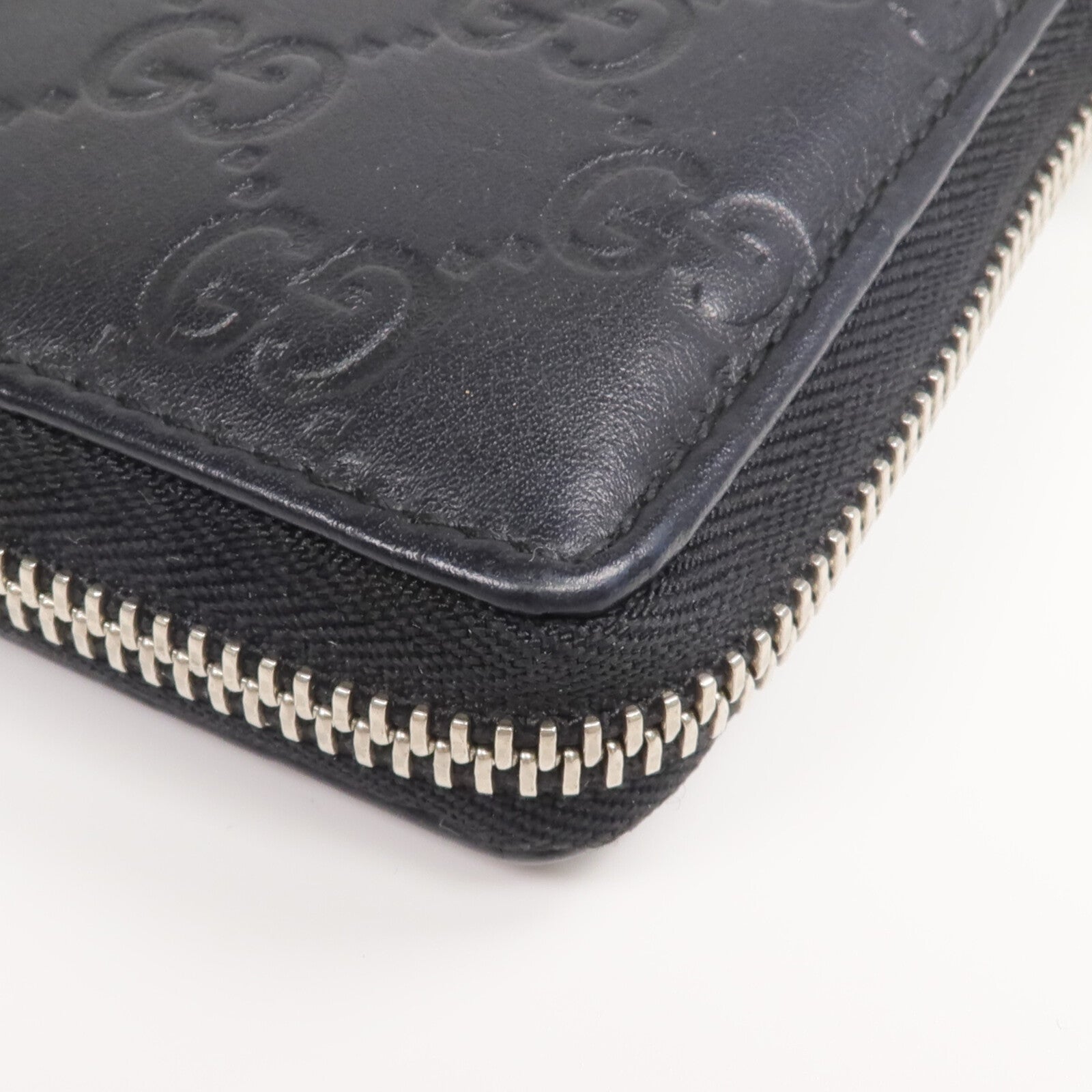 GUCCI 牛皮皮革Zipper Long Wallet銀扣長錢包