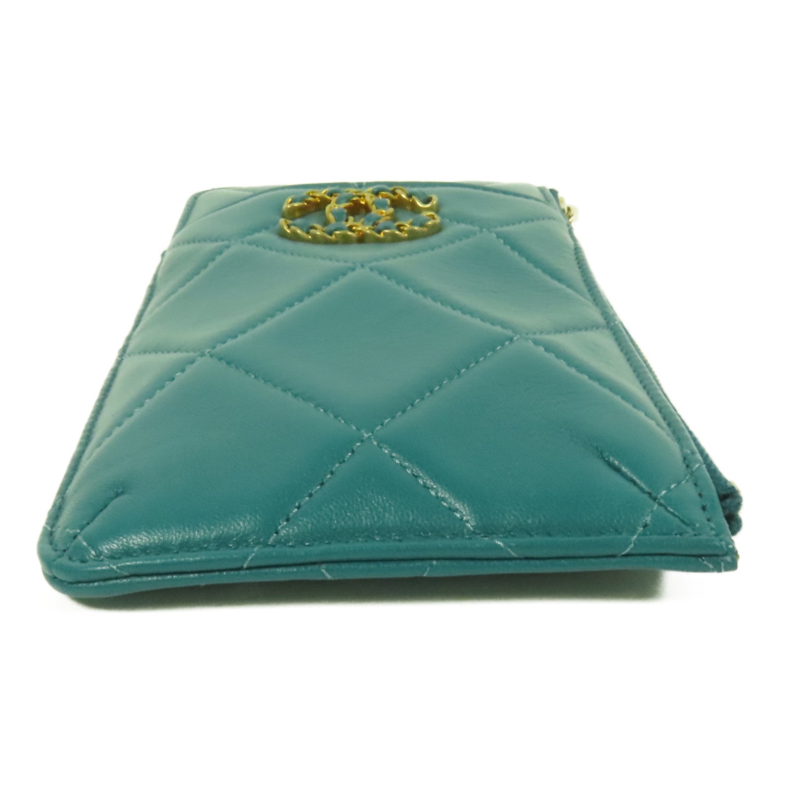 CHANEL 羊皮皮革C19 Wallet金扣長錢包