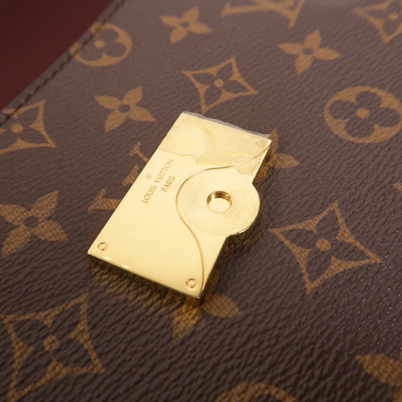 LOUIS VUITTON Monogram Cluny MM金扣手挽肩背兩用袋