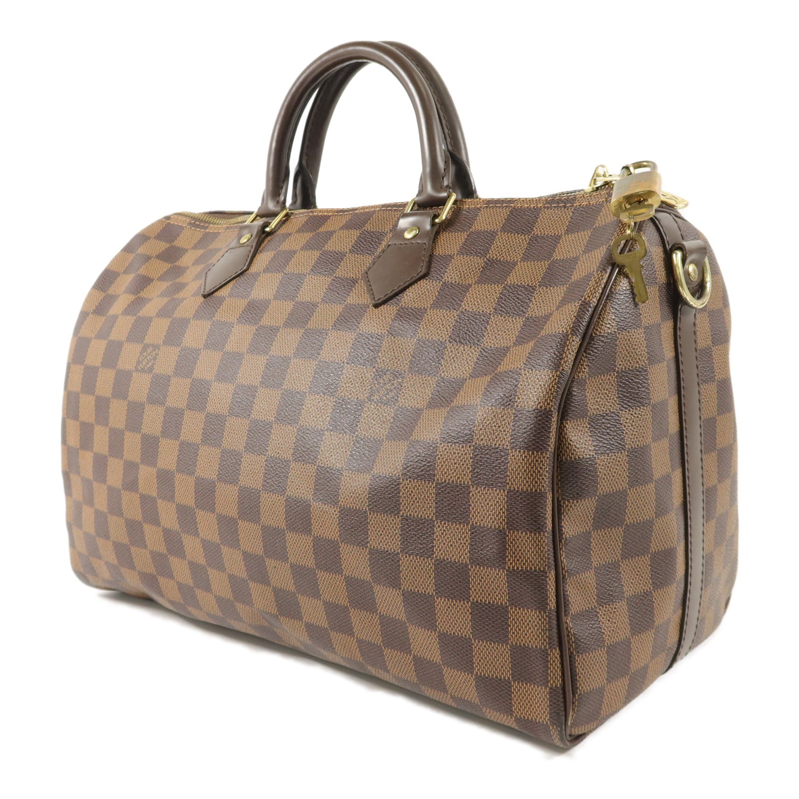 LOUIS VUITTON Damier Speedy Bandouliere 35手挽肩背兩用袋