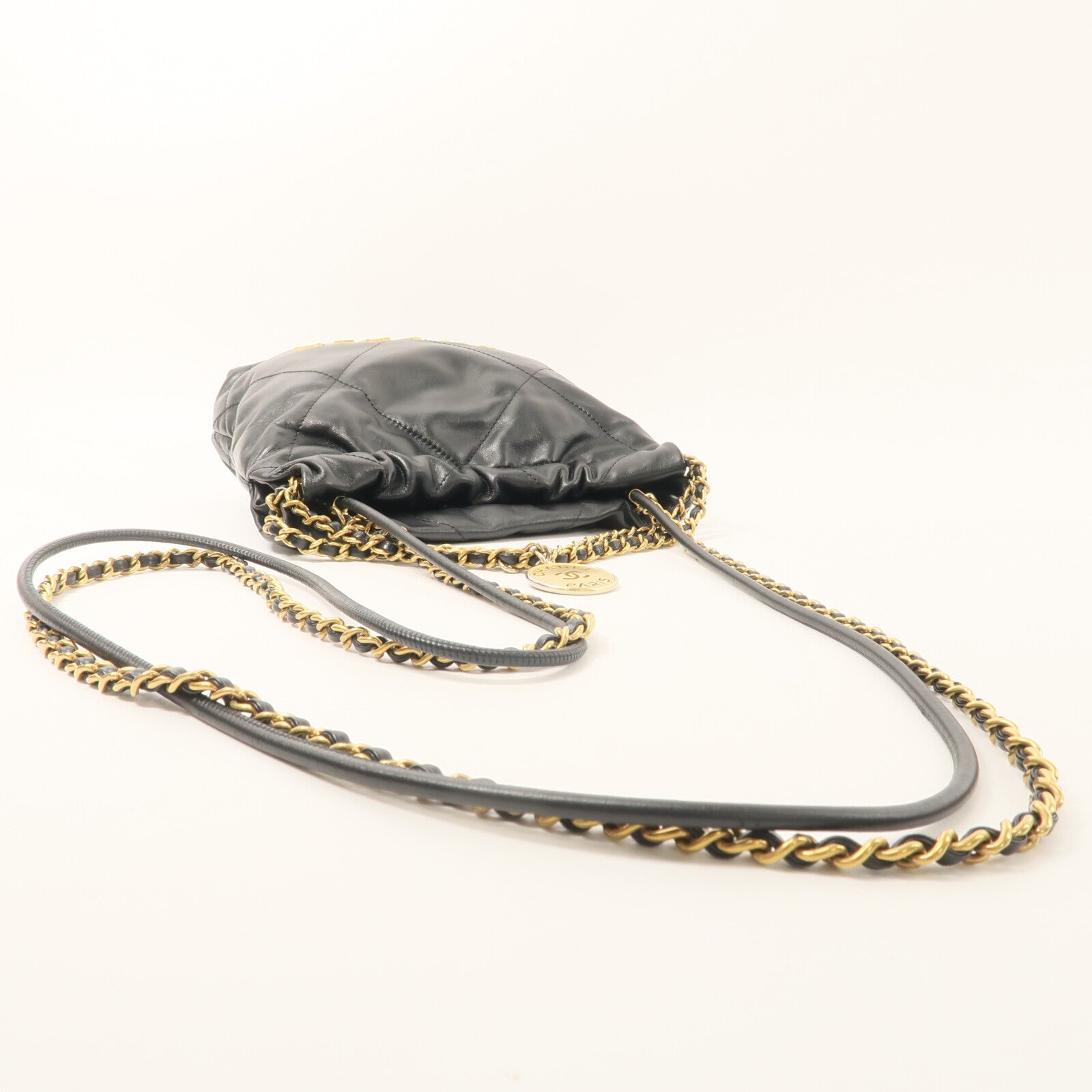 CHANEL 牛皮皮革Mini 22手挽肩背兩用袋