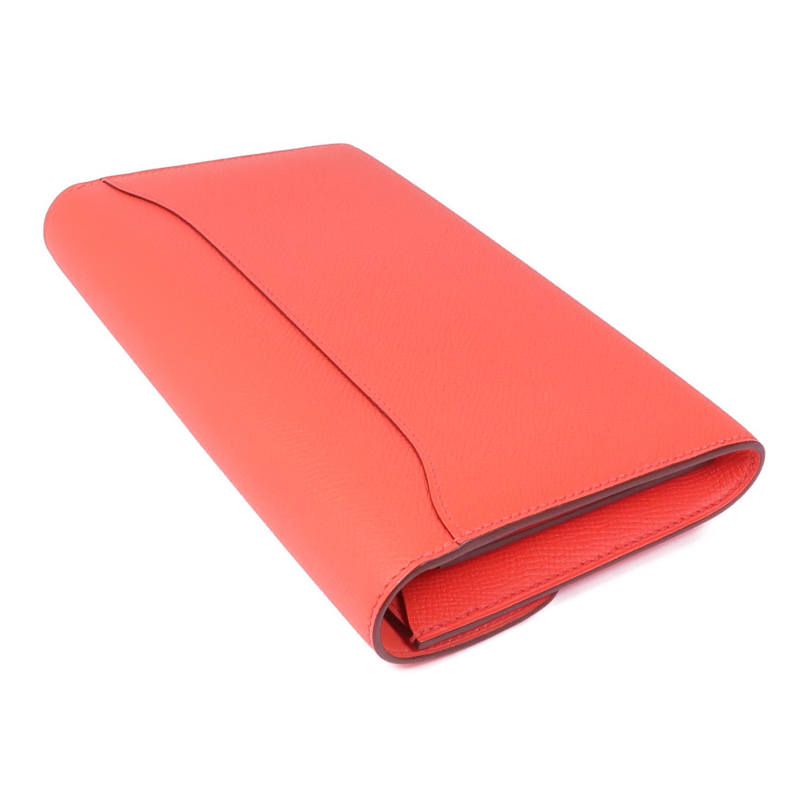 HERMES Epsom皮革Constance Wallet銀扣長錢包T5 Rose Jaipur
