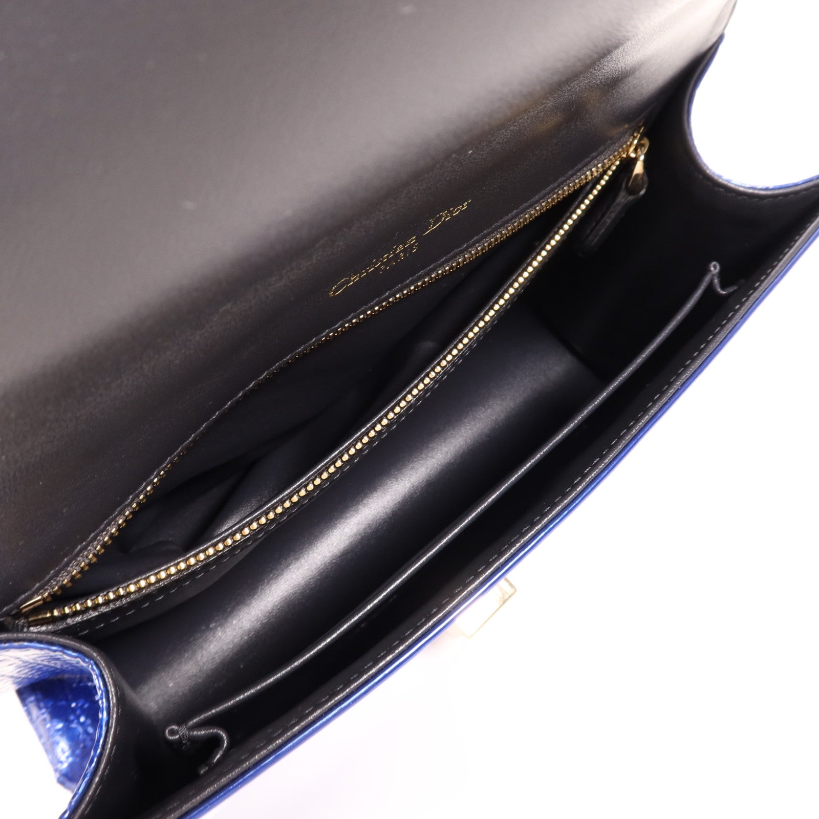 Dior 漆皮皮革Diorama金扣鏈帶肩背袋