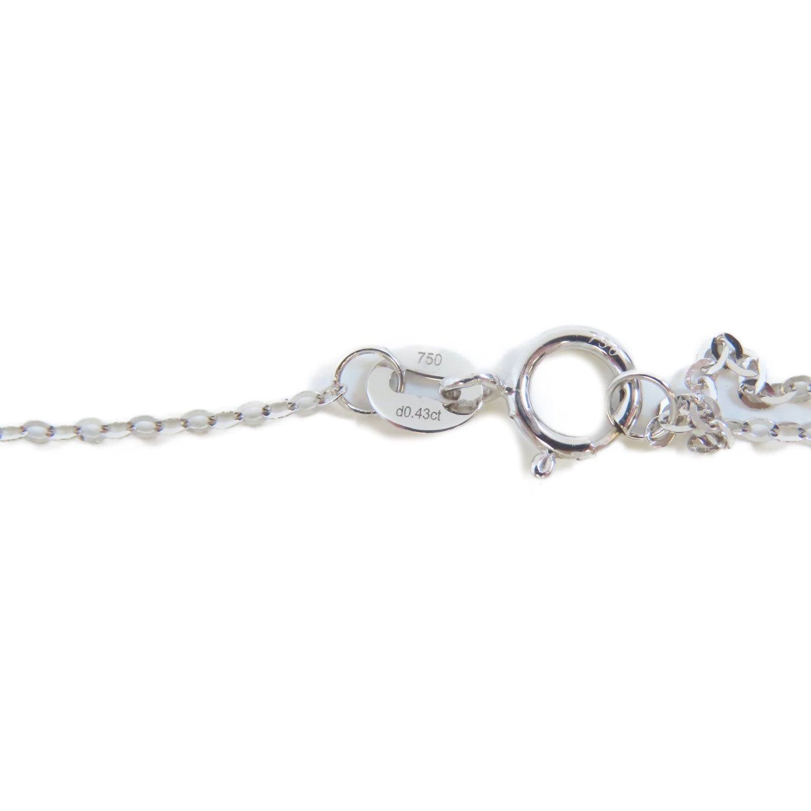 JEWELRY 【激減優惠】18K白金Diamond Pendant Necklace 0.220ct/0.43ct鑽石項鍊#42cm