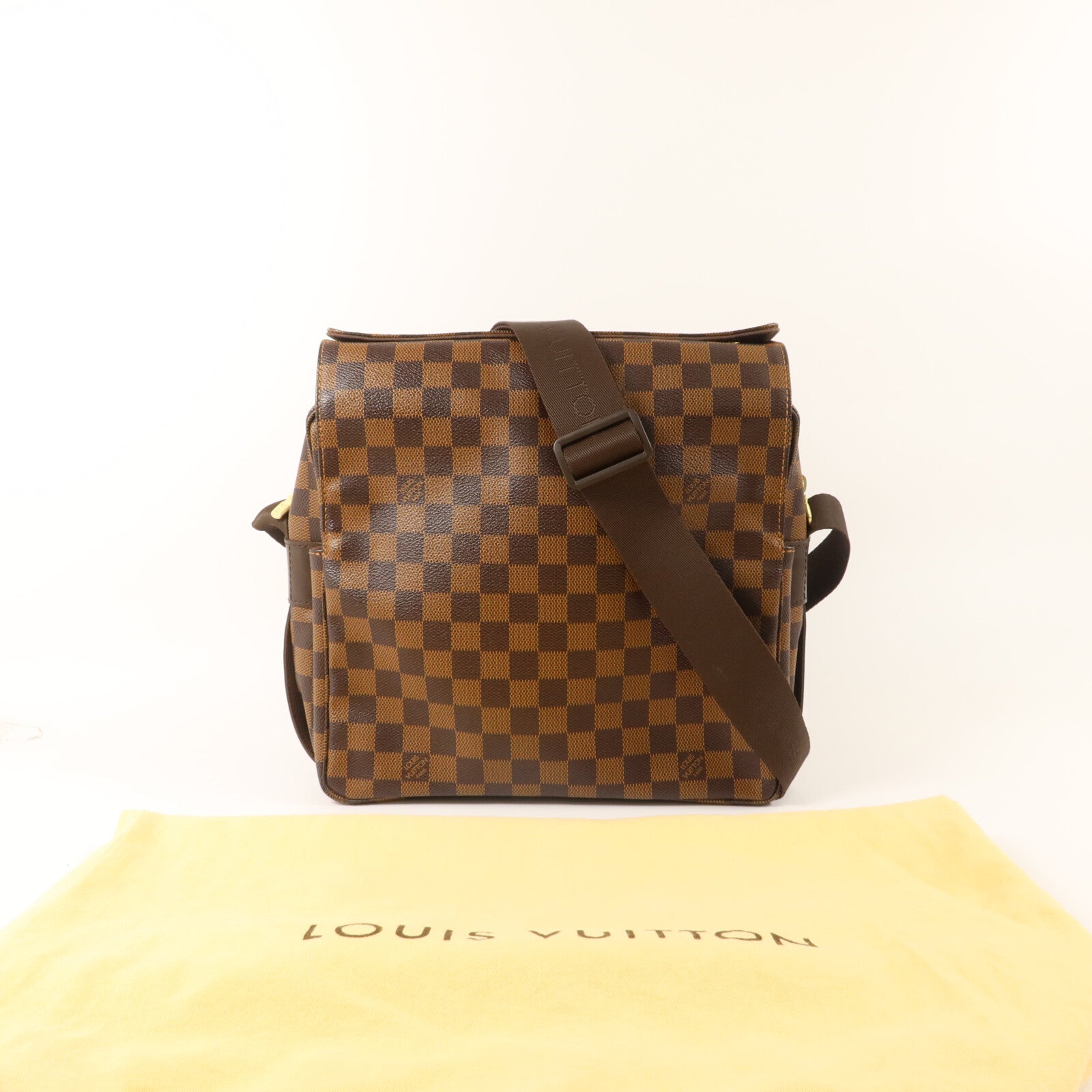 LOUIS VUITTON Damier Naviglio金扣肩背袋