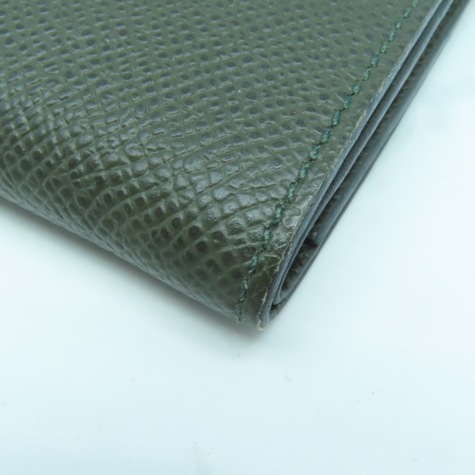HERMES 【激減優惠】Epsom皮革Bearn Compact Wallet金扣錢包Canopee叢林綠色