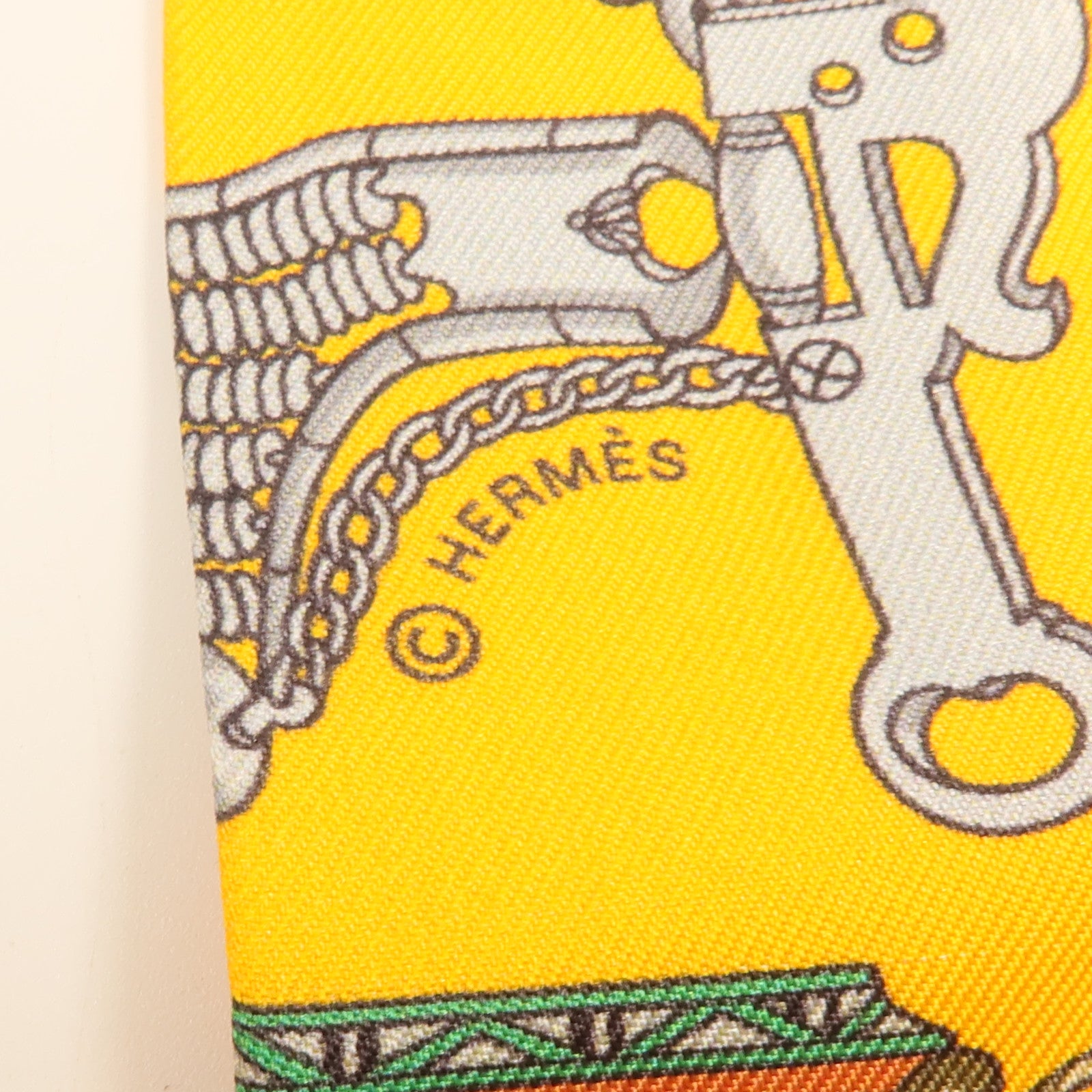 HERMES 絲質Twilly絲巾