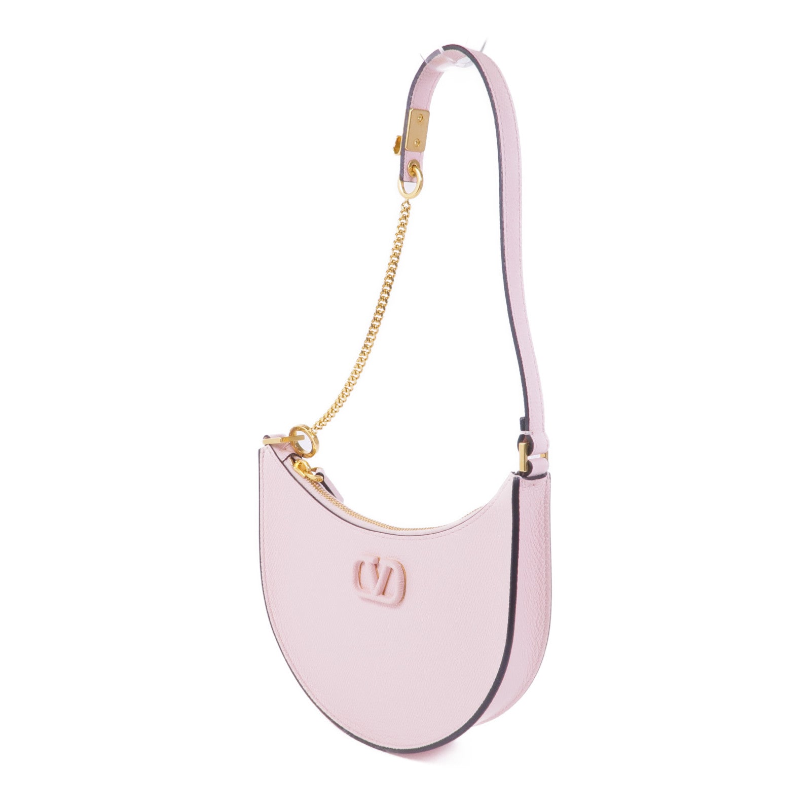 Valentino 皮革VLogo Signature Hobo Bag金扣肩背袋
