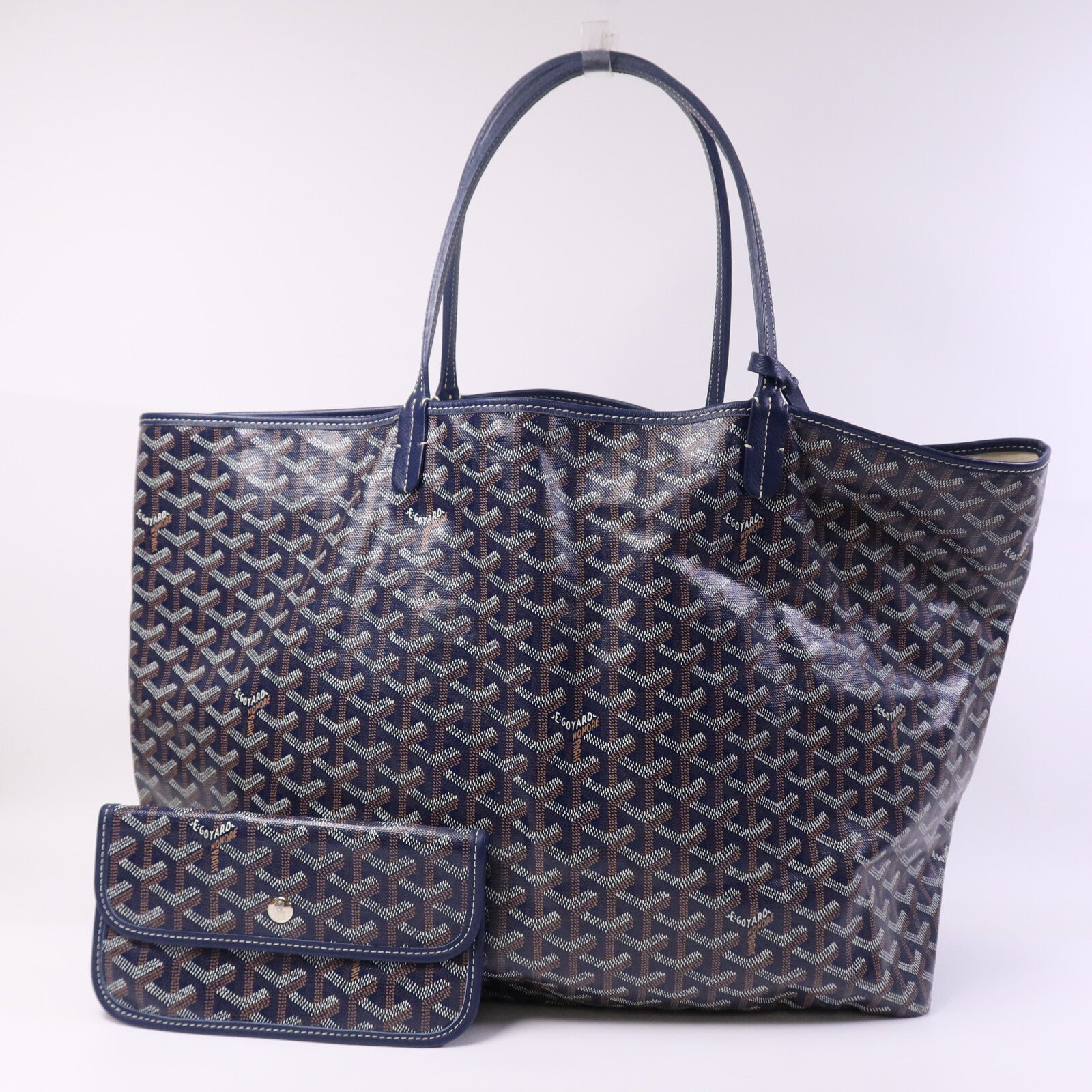 GOYARD 【激減優惠】塗層帆布Saint Louis GM銀扣手挽袋