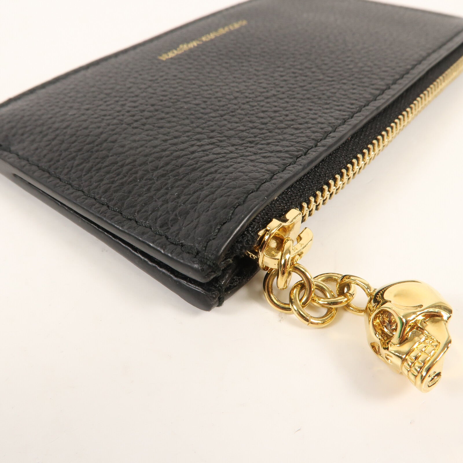 Alexander McQueen 牛皮皮革Card Case金扣卡片套