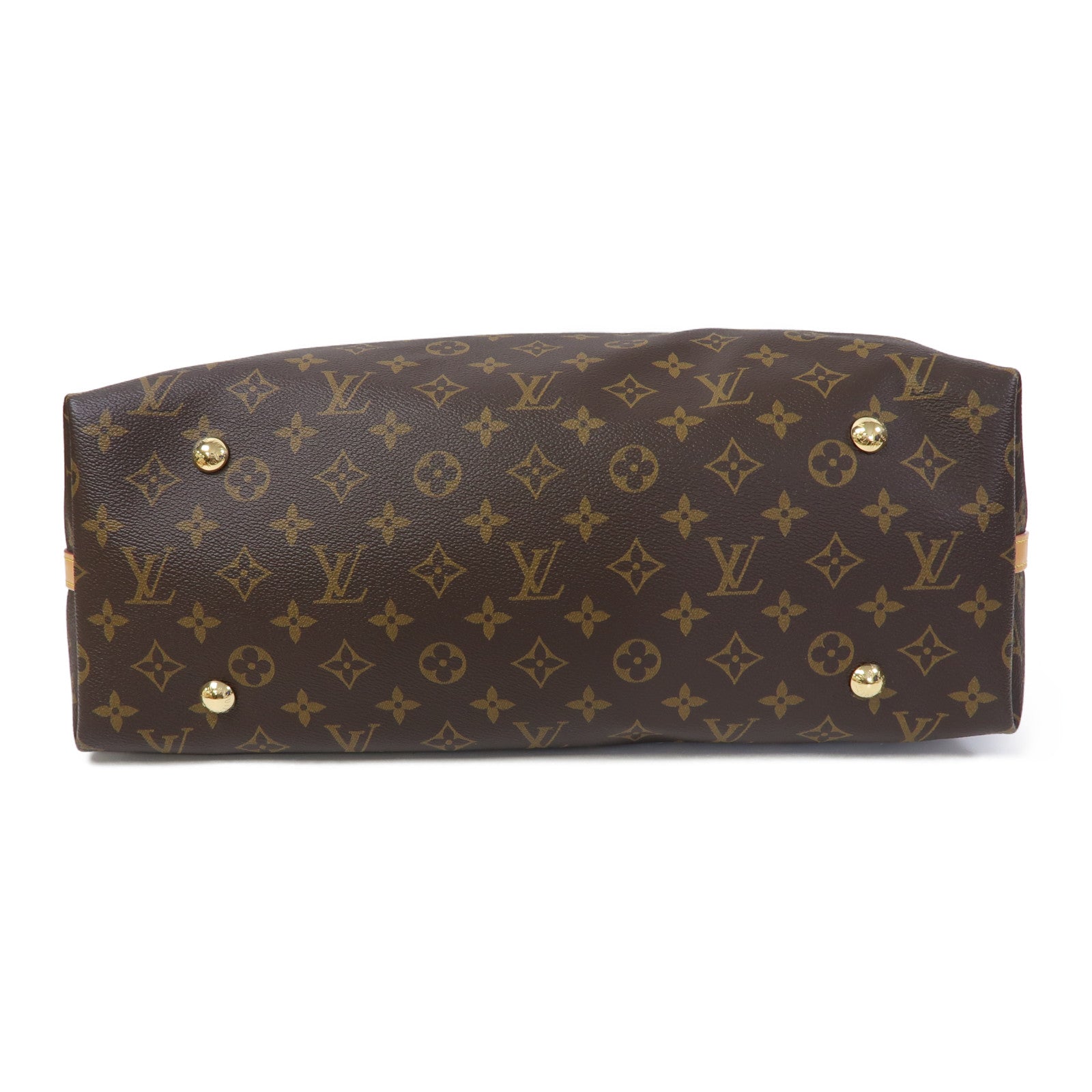 LOUIS VUITTON Monogram CarryAll MM金扣肩背袋啡色