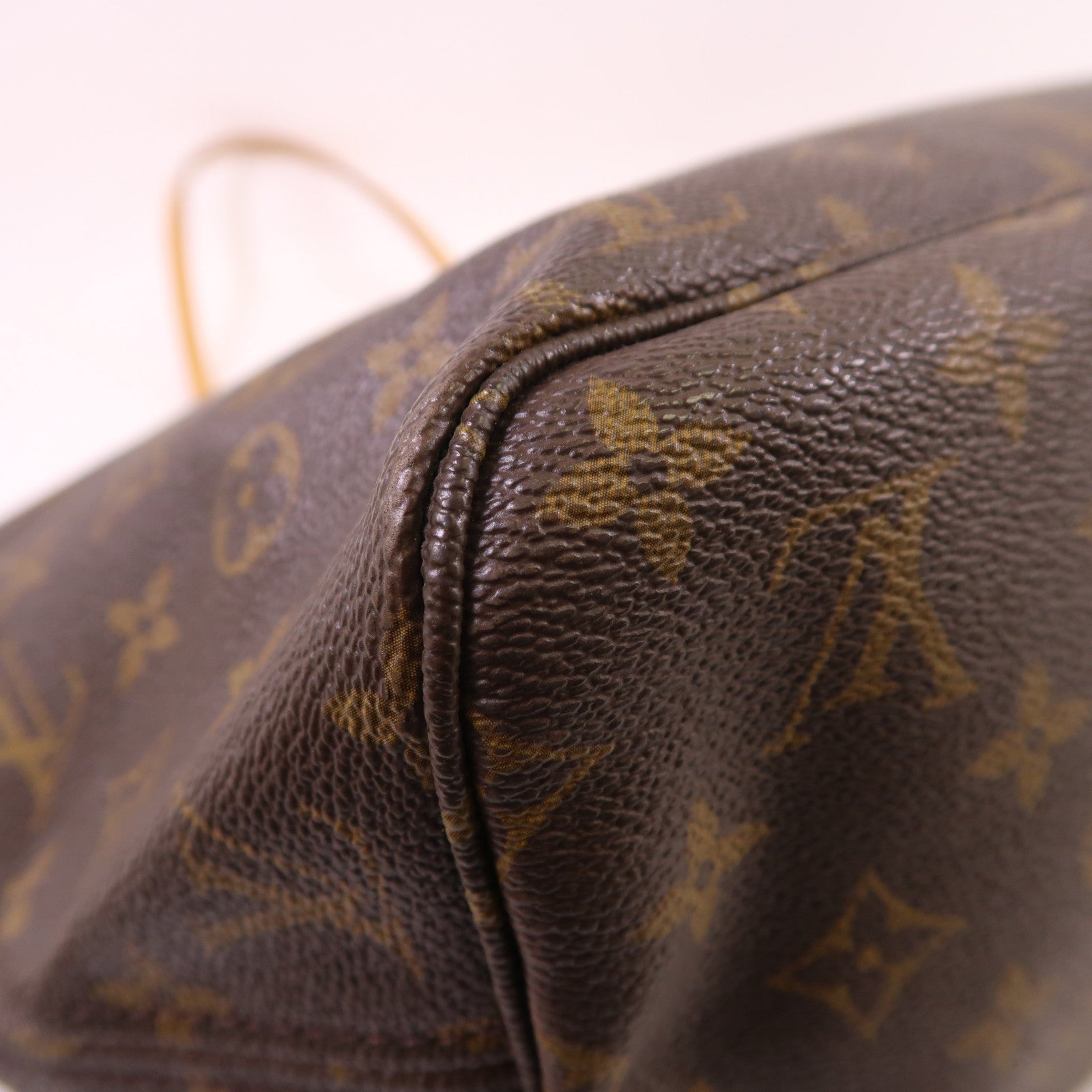LOUIS VUITTON Monogram Neverfull MM金扣手挽袋