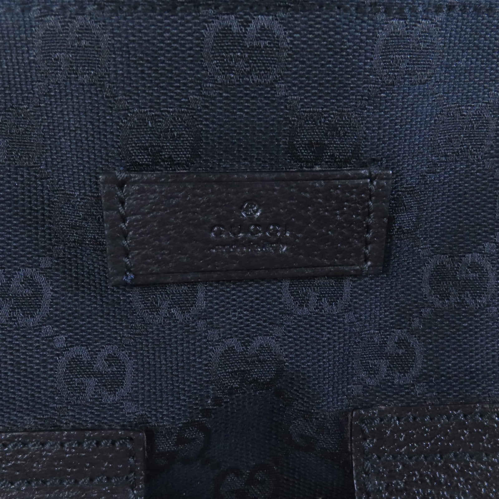 GUCCI GG帆布Tote Bag銀扣肩背袋