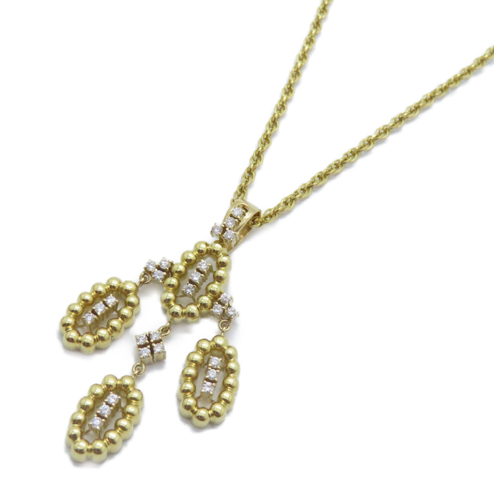 JEWELRY 18K黃金Dimond Necklace 0.55ct鑚石項鍊
